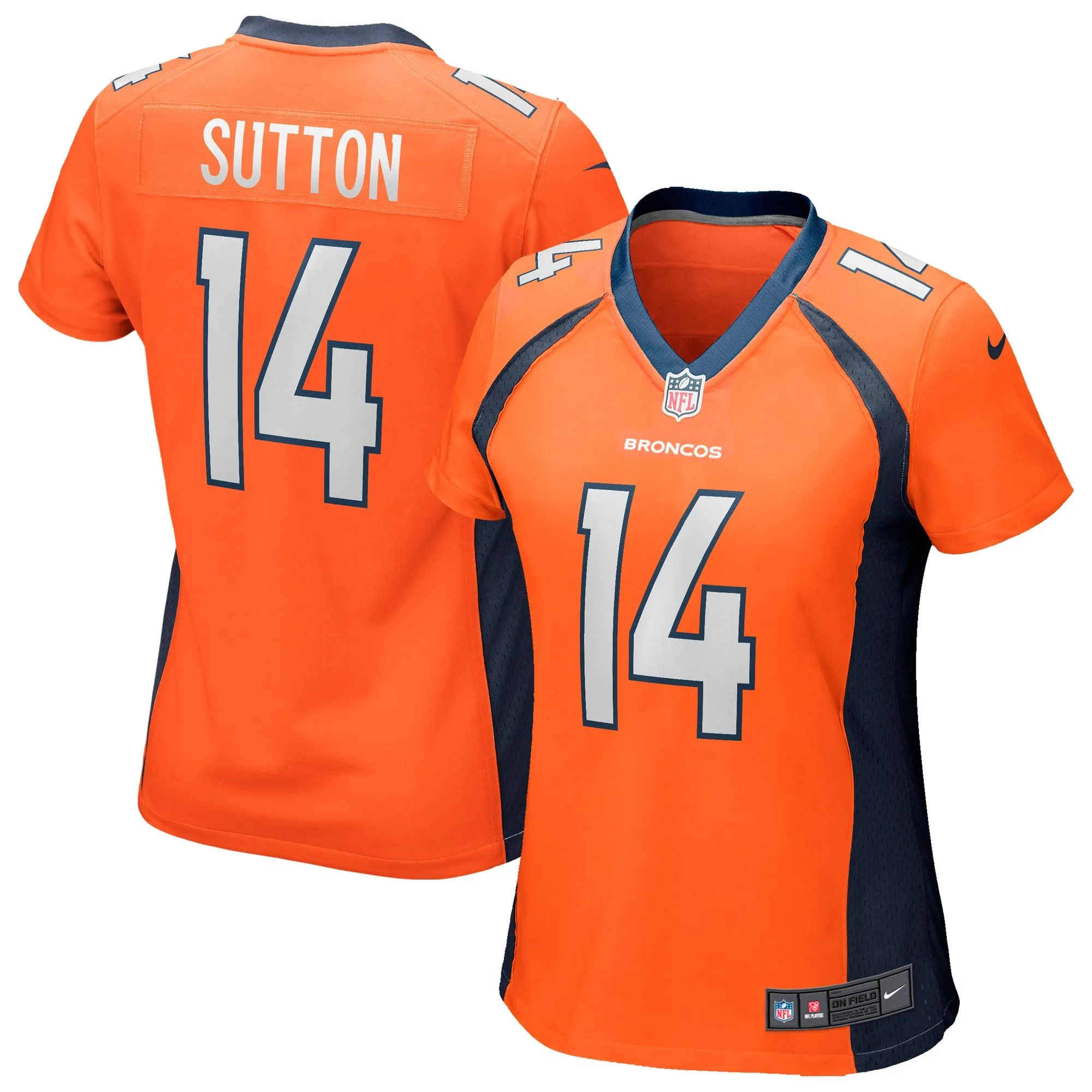 Courtland Sutton Denver Broncos  Women's Game Jersey - Orange