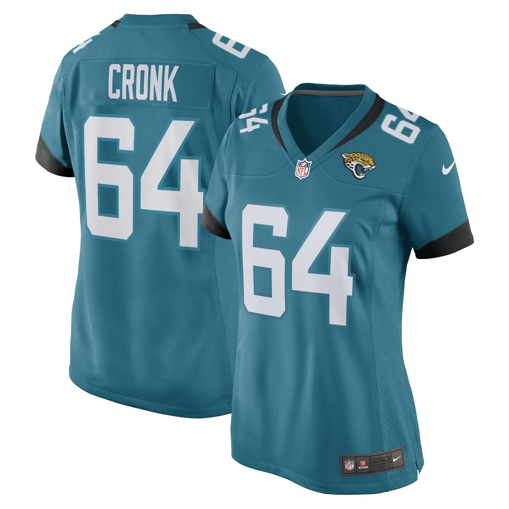 Coy Cronk Jacksonville Jaguars  Women's Game Player Jersey - Teal