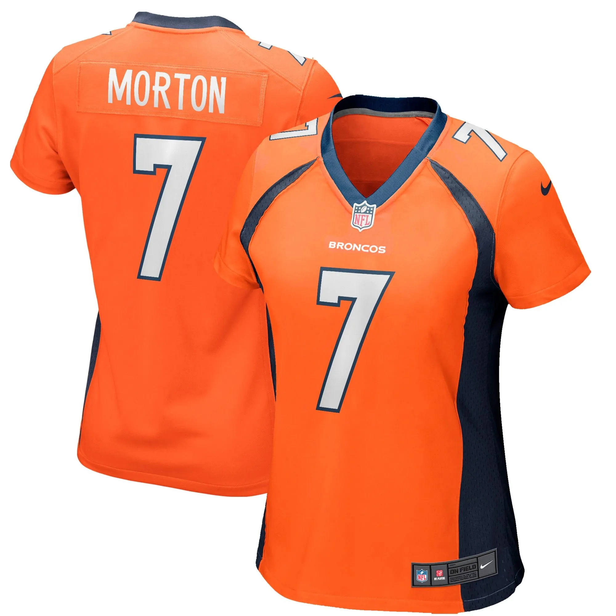 Craig Morton Denver Broncos  Women's Game Retired Player Jersey - Orange