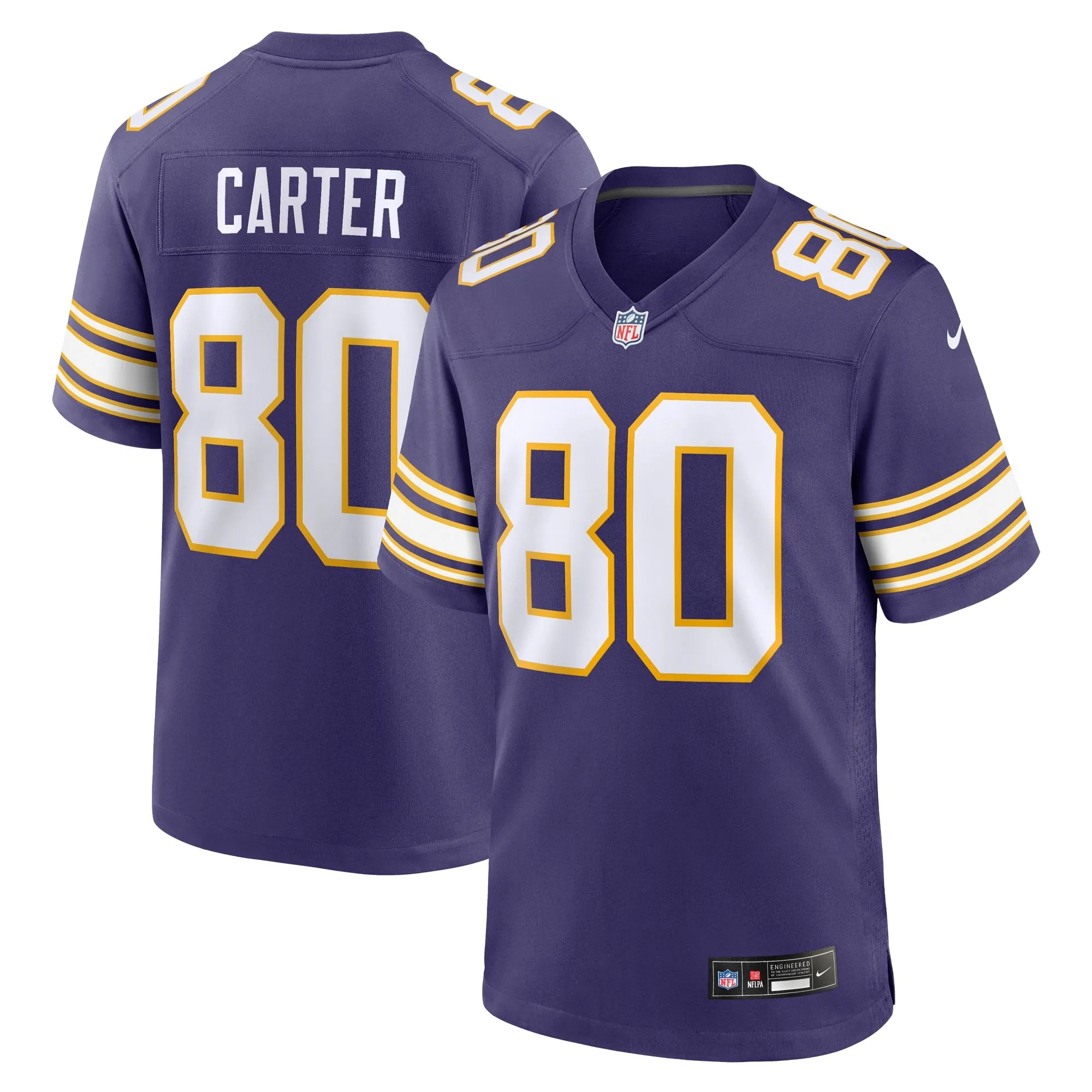 Cris Carter Minnesota Vikings  Classic Retired Player Game Jersey - Purple