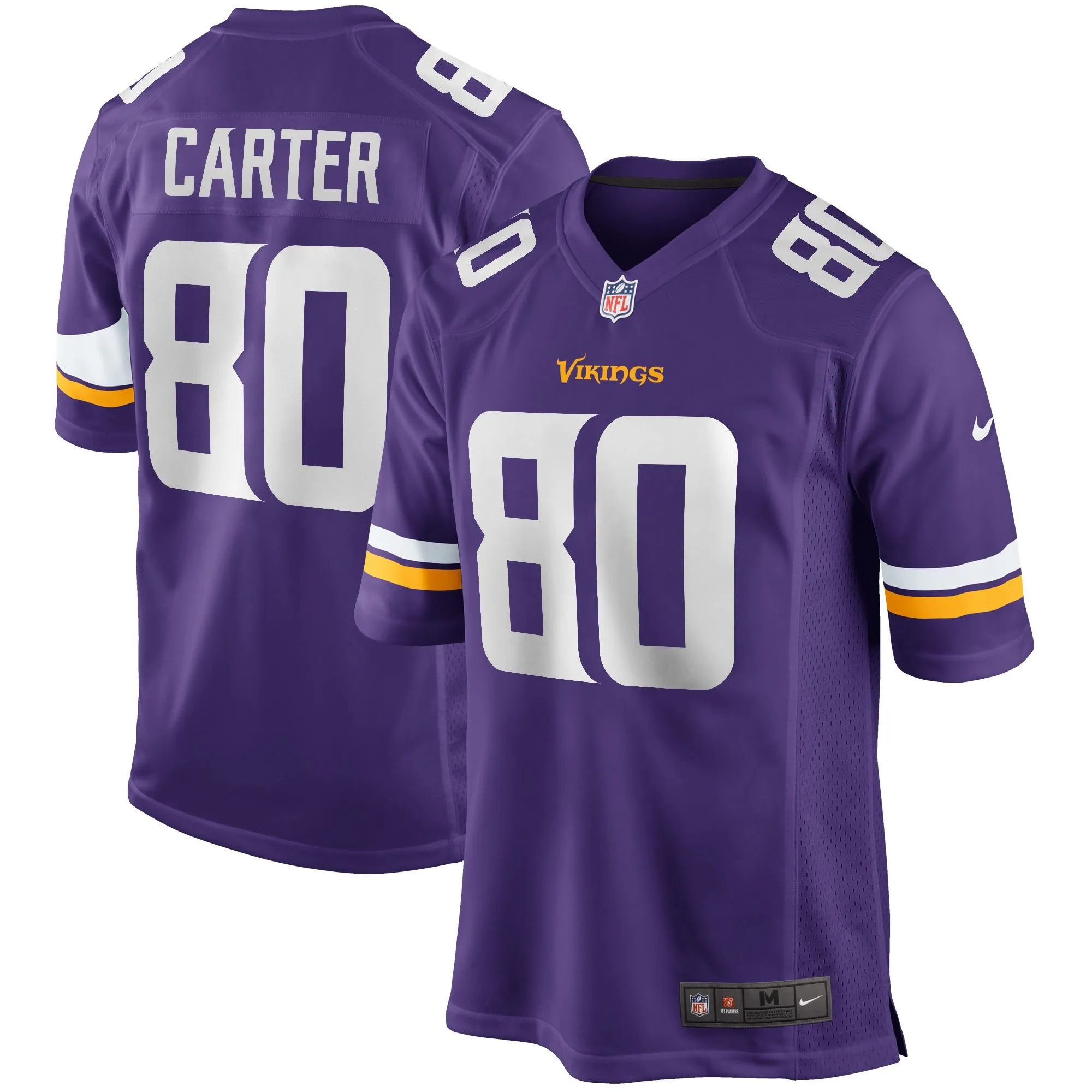 Cris Carter Minnesota Vikings  Game Retired Player Jersey - Purple