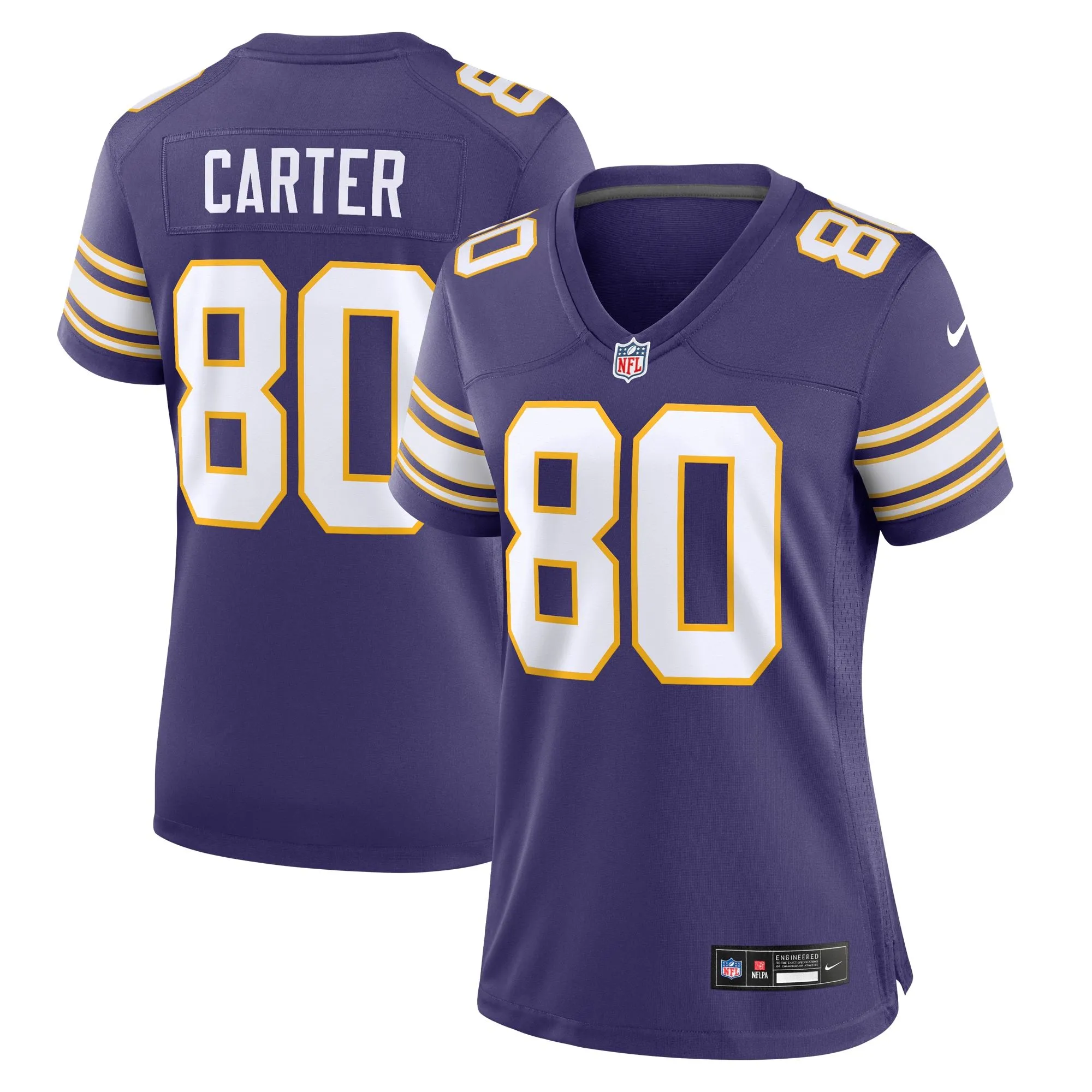 Cris Carter Minnesota Vikings  Women's Classic Retired Player Game Jersey - Purple