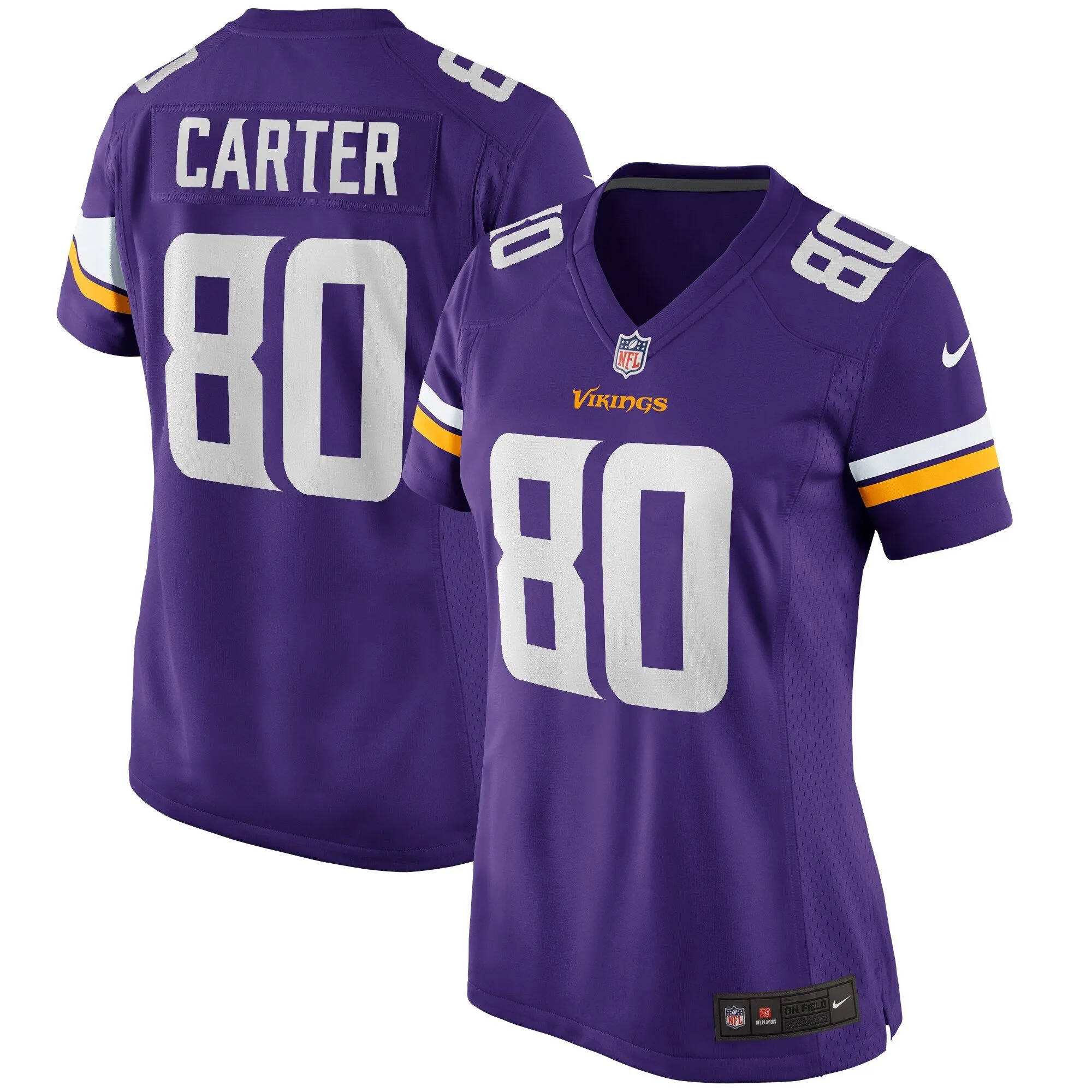 Cris Carter Minnesota Vikings  Women's Game Retired Player Jersey - Purple