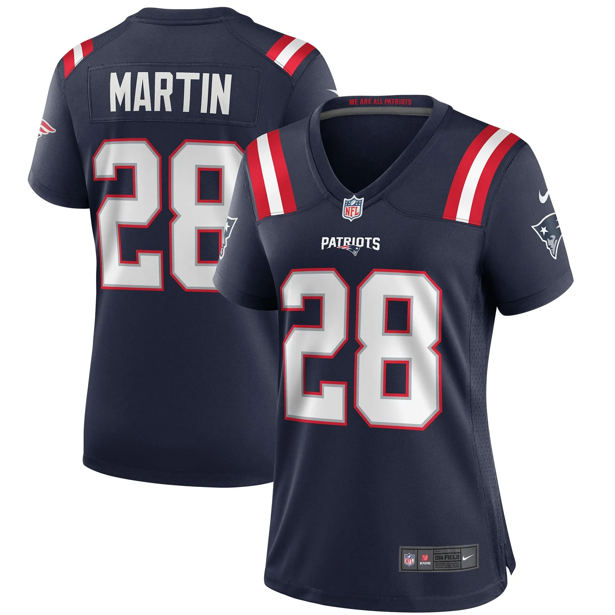 Curtis Martin New England Patriots  Women's Game Retired Player Jersey - Navy