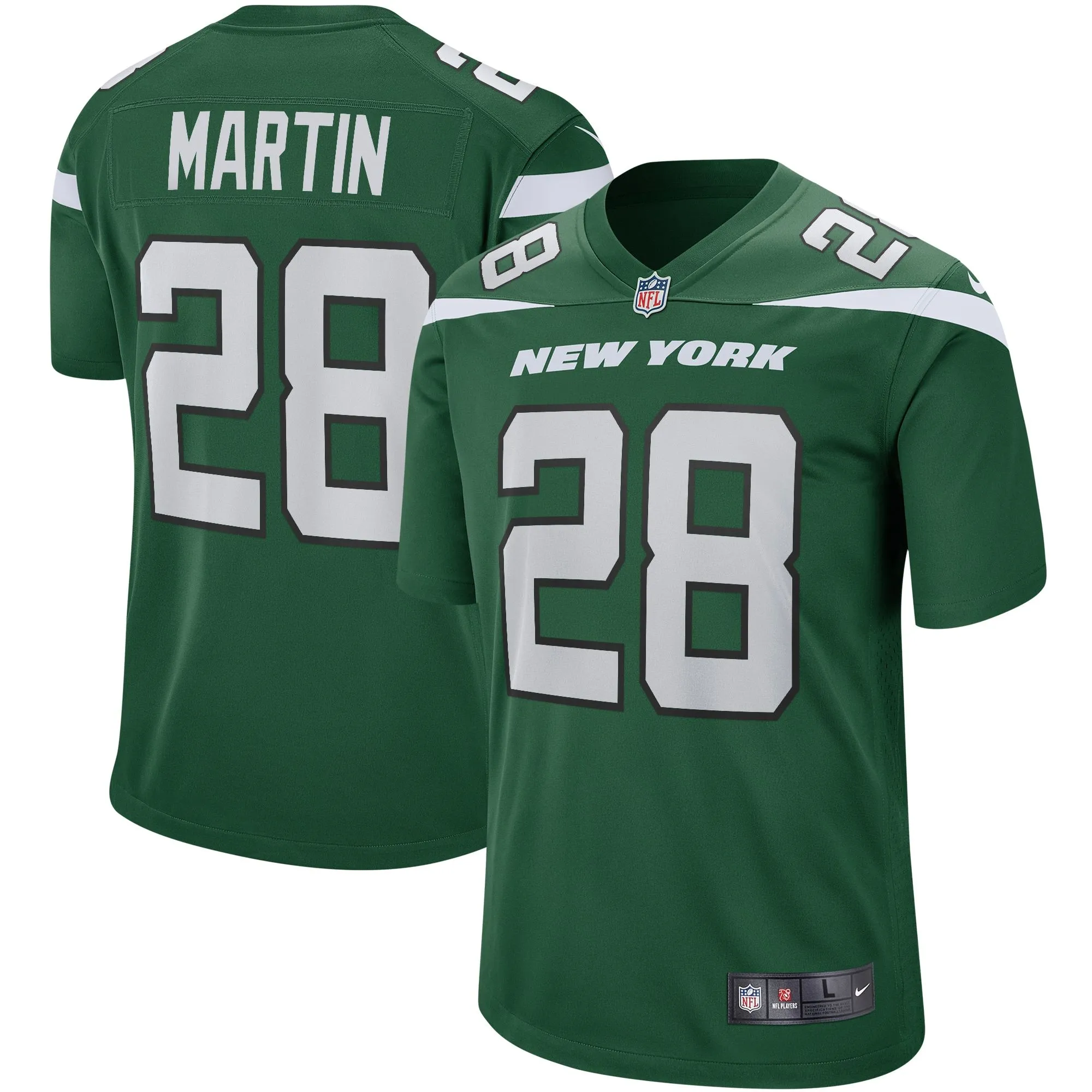 Curtis Martin New York Jets  Game Retired Player Jersey - Gotham Green