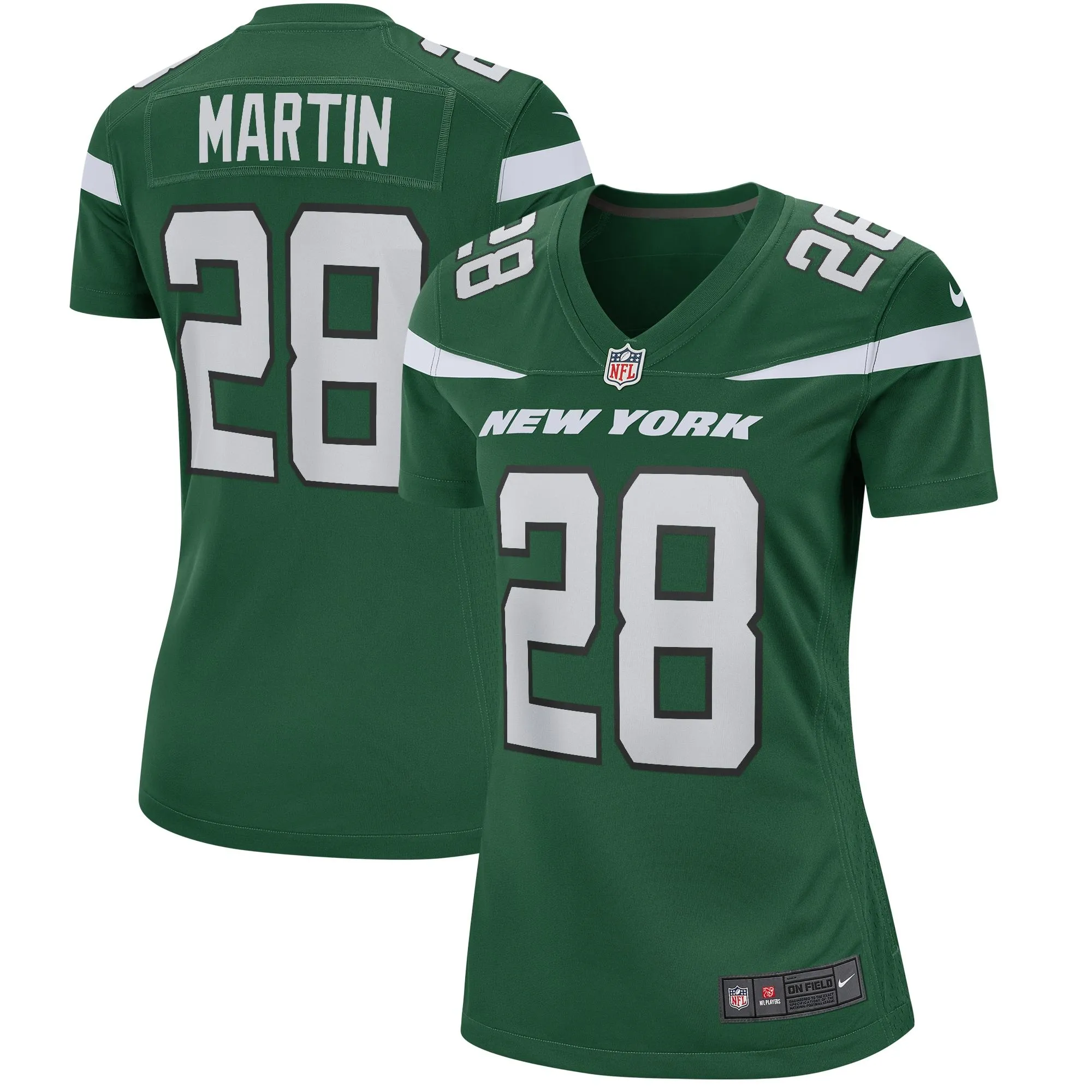 Curtis Martin New York Jets  Women's Game Retired Player Jersey - Gotham Green