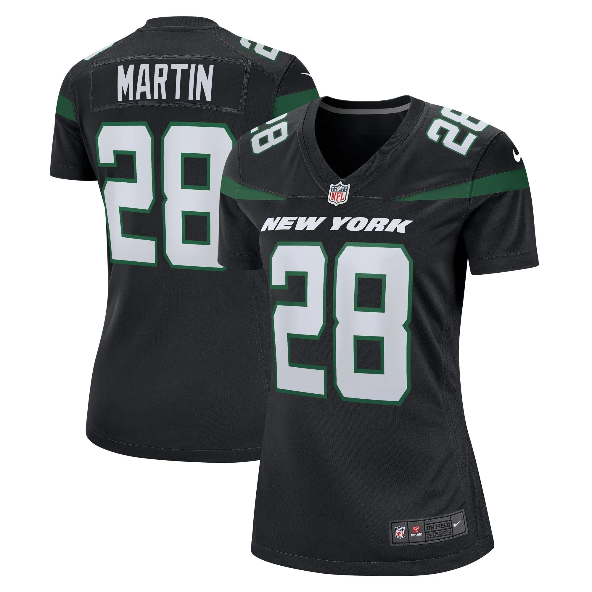 Curtis Martin New York Jets  Women's Retired Player Jersey - Black