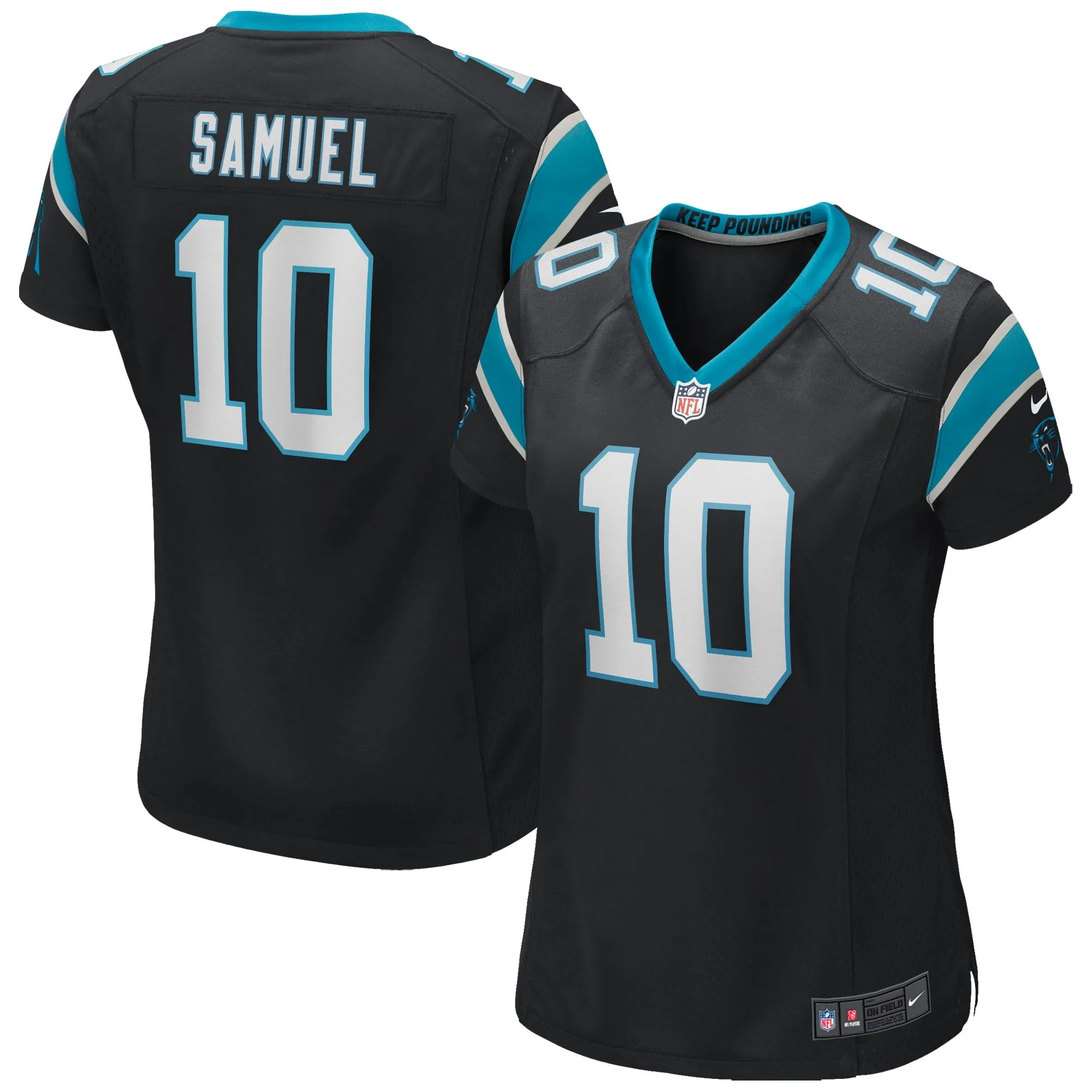 Curtis Samuel Carolina Panthers  Women's Game Jersey - Black