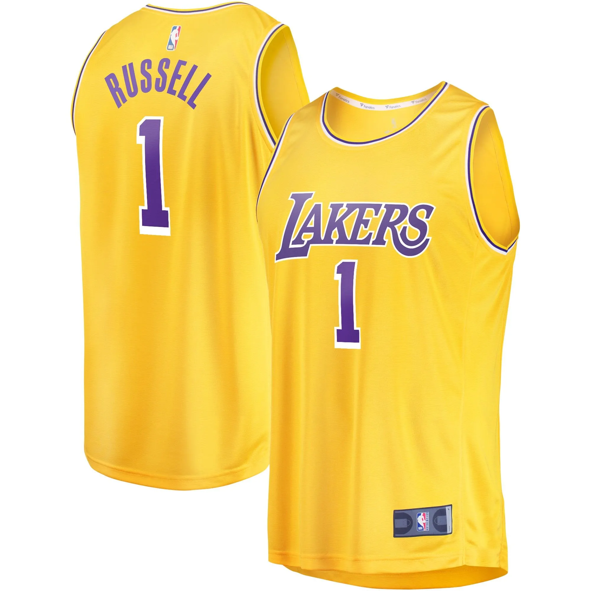 D'Angelo Russell Los Angeles Lakers Fanatics Branded Youth Fast Break Player Jersey - Icon Edition - Gold