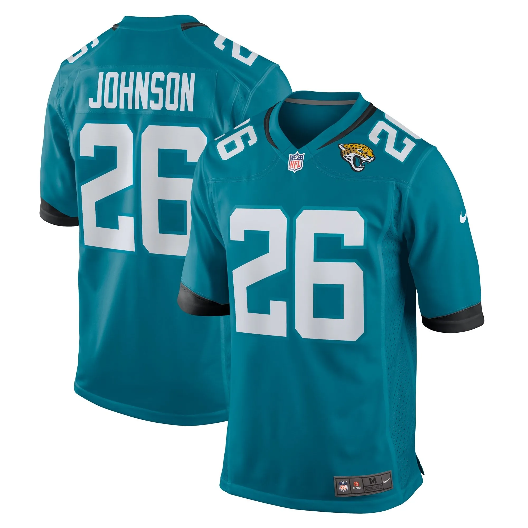 D'Ernest Johnson Jacksonville Jaguars  Women's Game Jersey - Teal