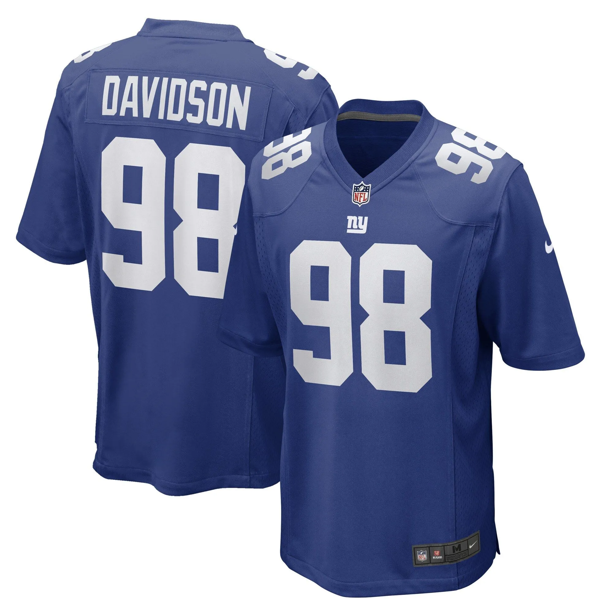 D.J. Davidson New York Giants  Game Player Jersey - Royal