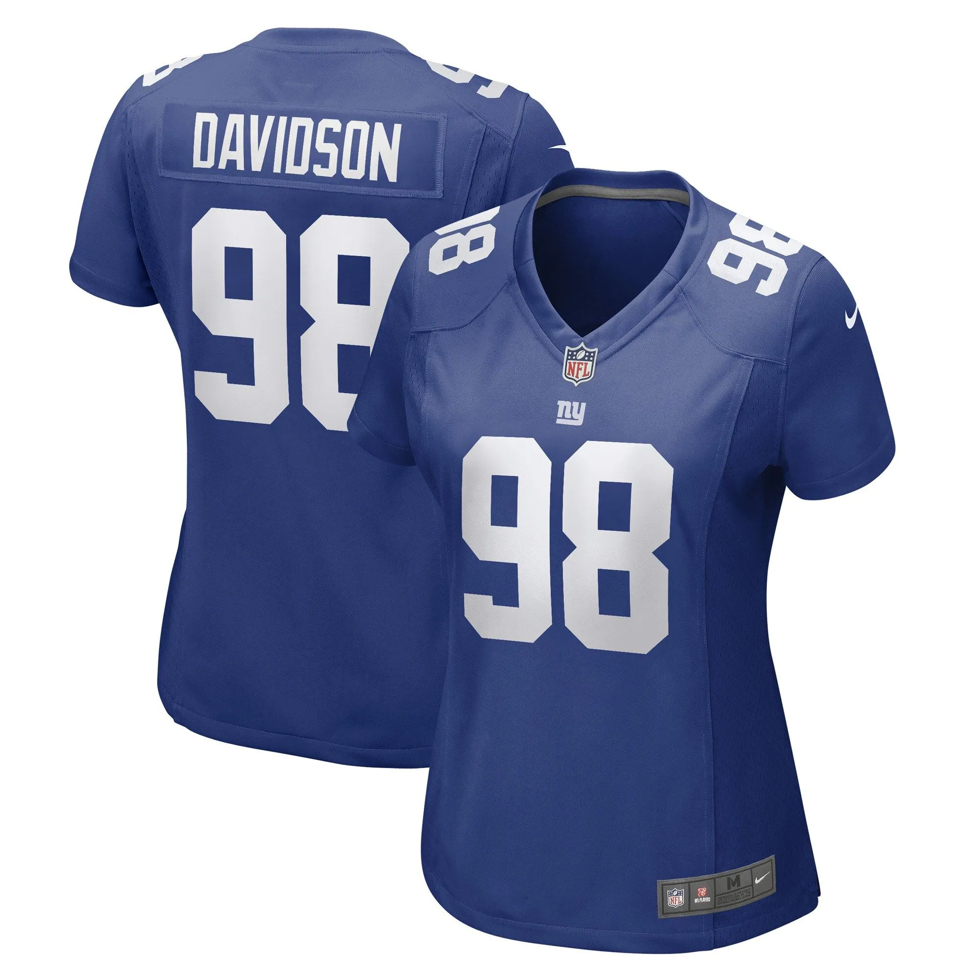 D.J. Davidson New York Giants  Women's Game Player Jersey - Royal