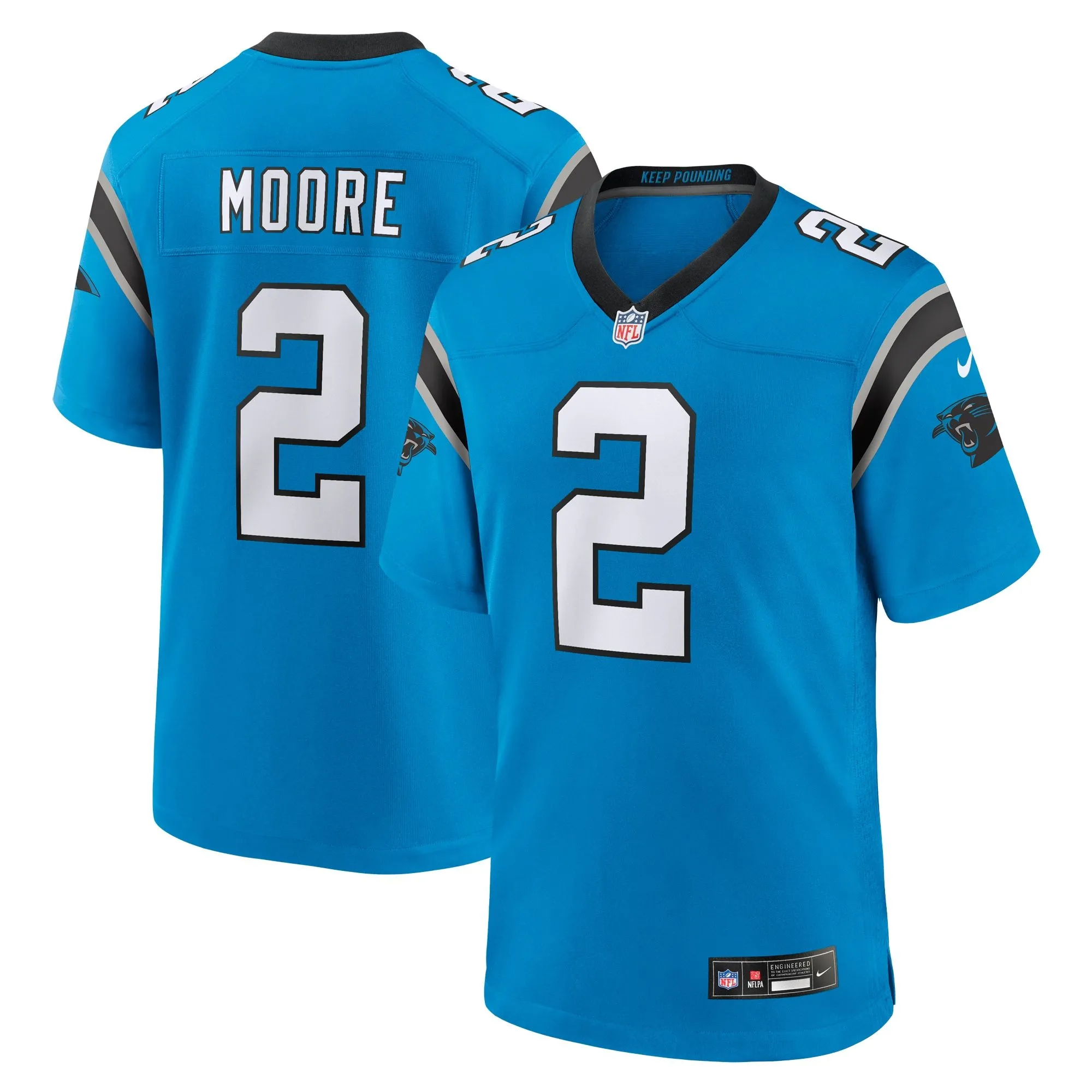 D.J. Moore Carolina Panthers  Alternate Game Jersey - Blue