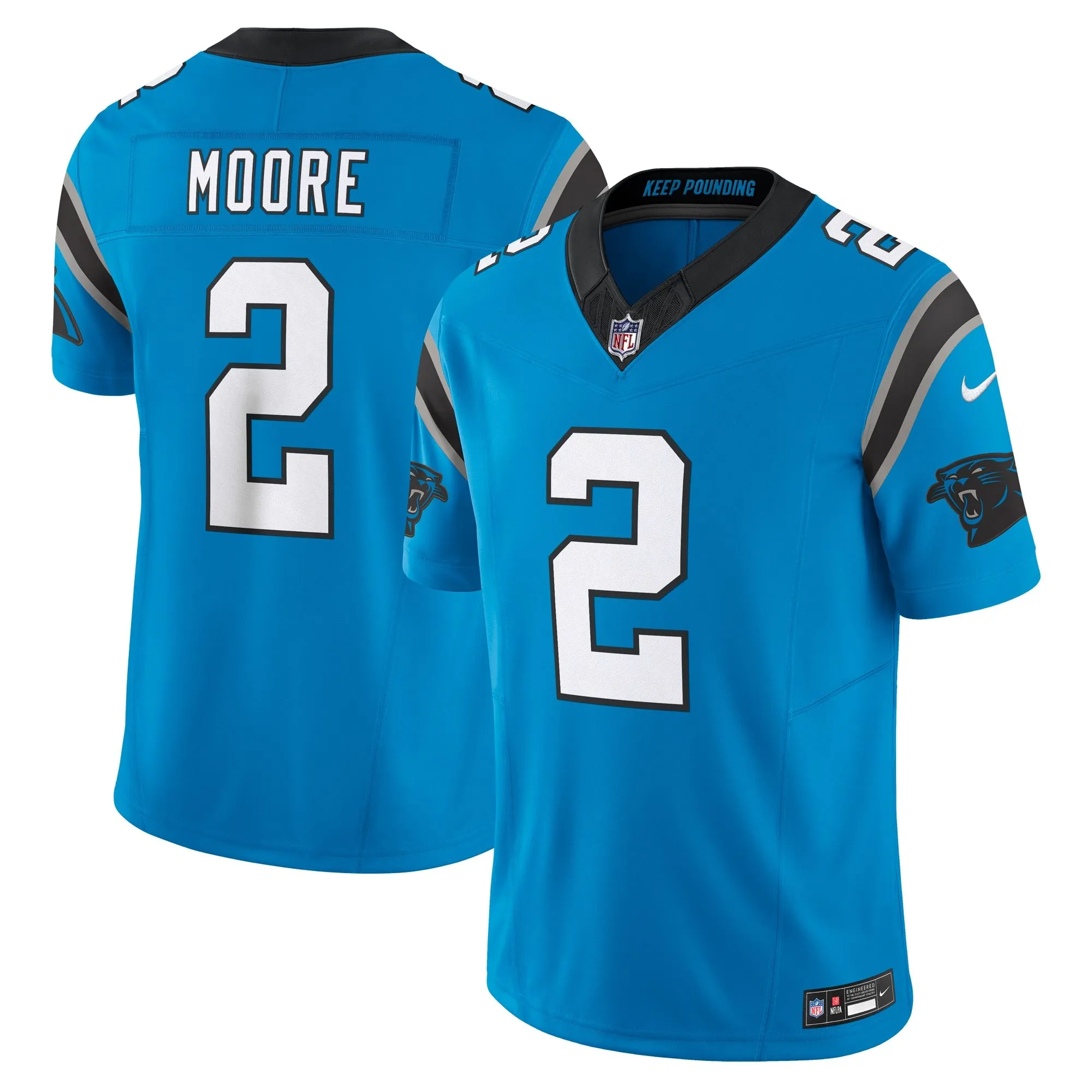 D.J. Moore Carolina Panthers  Vapor F.U.S.E. Limited Jersey - Blue