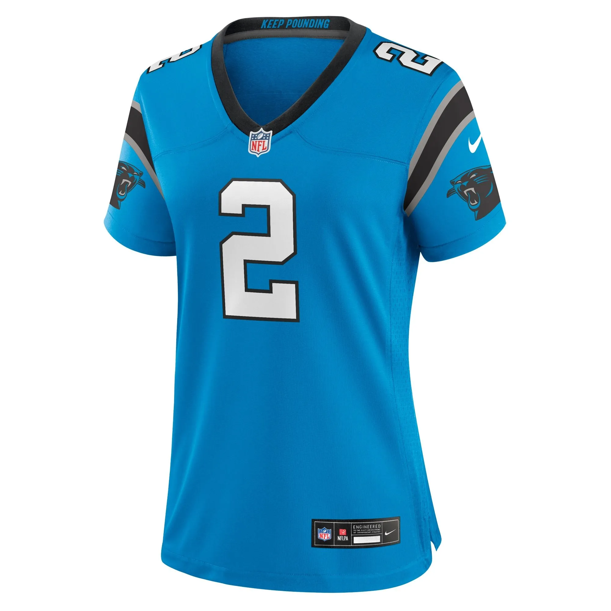 D.J. Moore Carolina Panthers  Women's Player Jersey - Blue