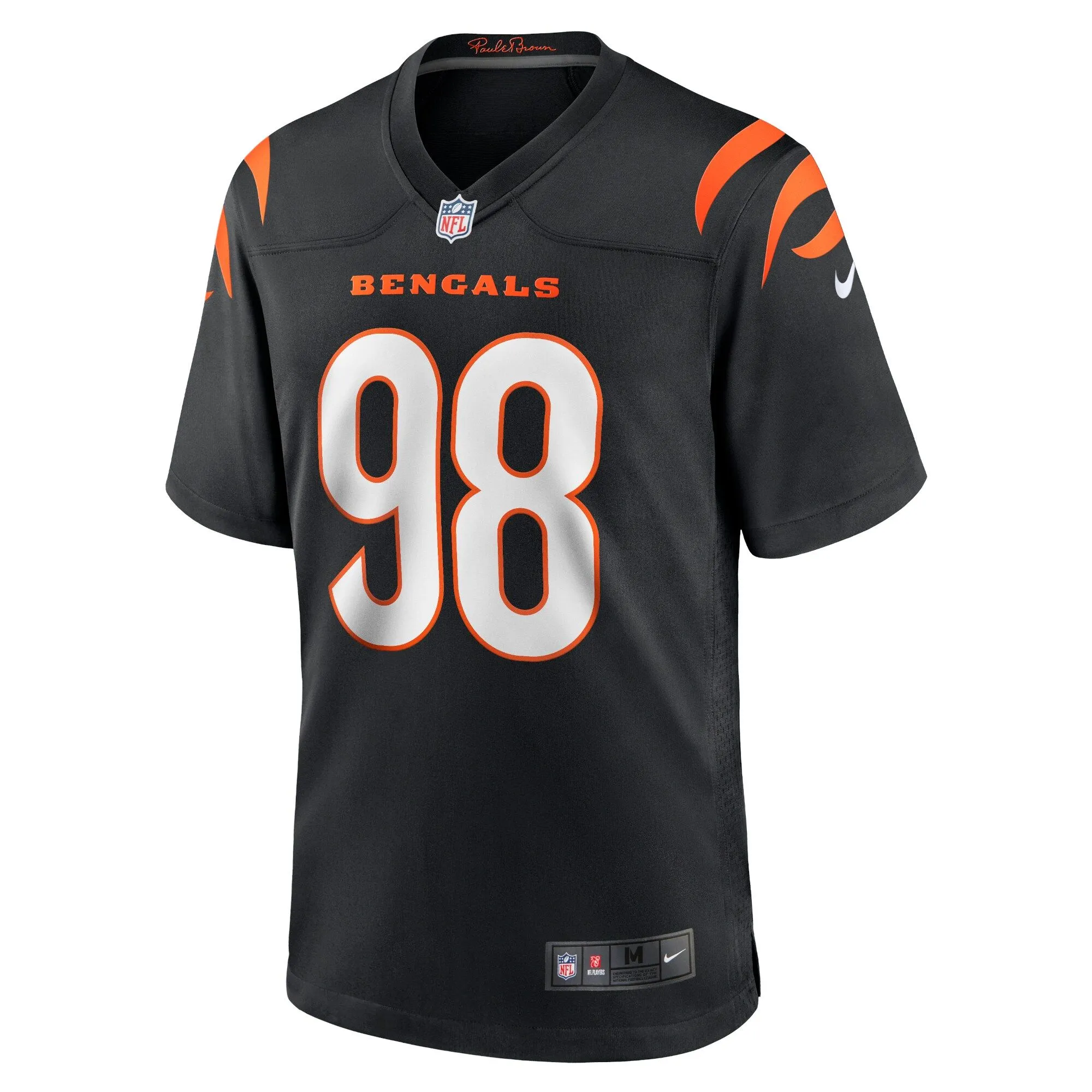 D.J. Reader Cincinnati Bengals  Game Jersey - Black