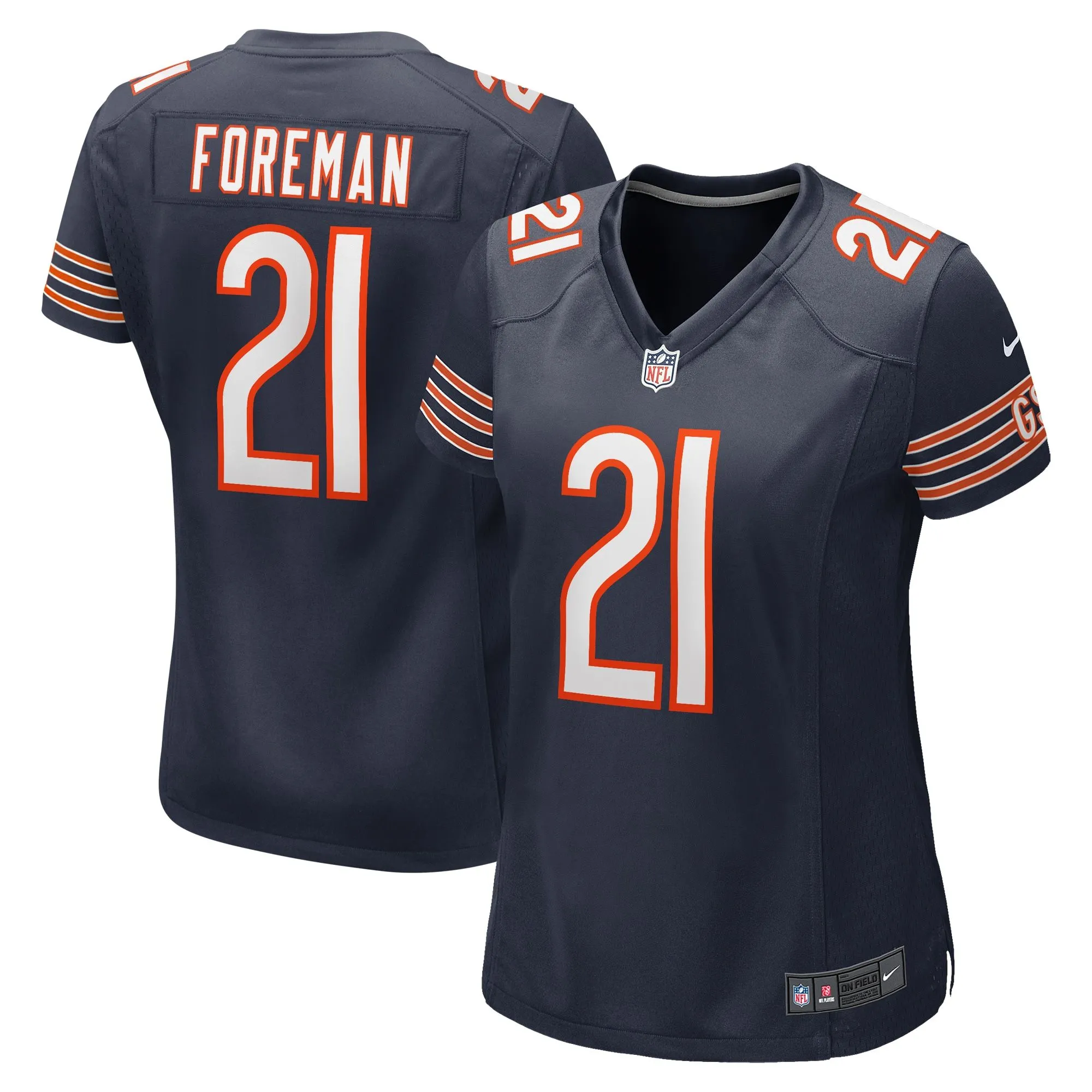 D'Onta Foreman Chicago Bears  Women's Game Jersey - Navy