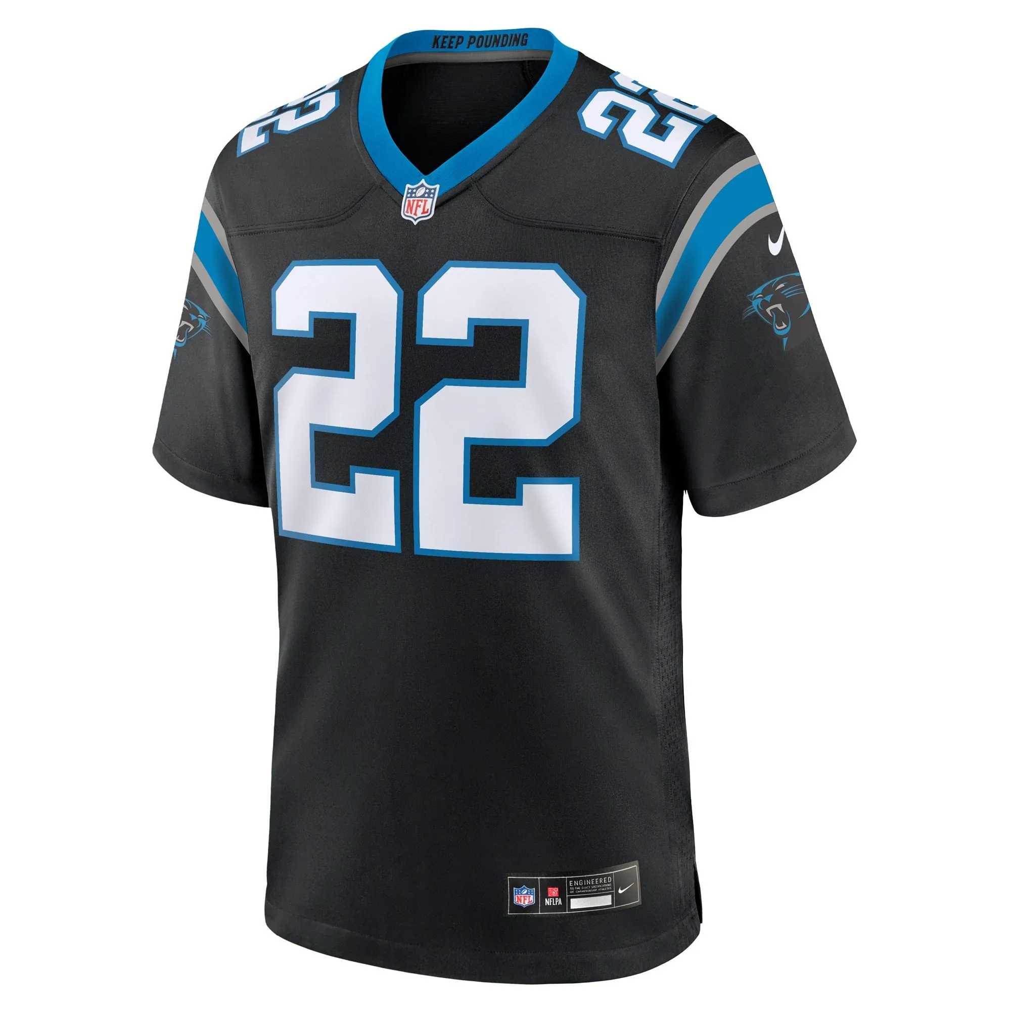 D'Shawn Jamison Carolina Panthers  Team Game Jersey -  Black