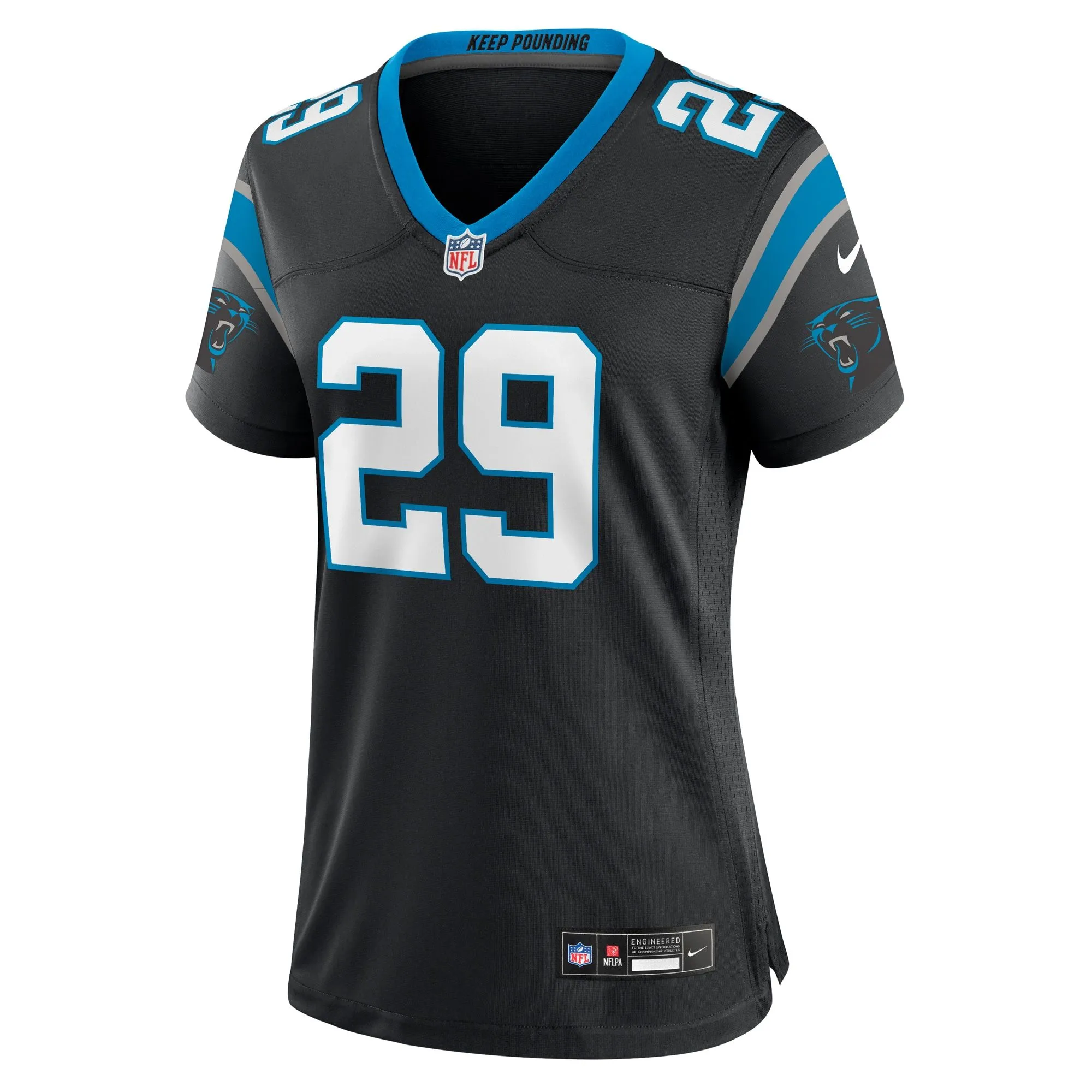 D'Shawn Jamison Carolina Panthers  Women's Team Game Jersey -  Black