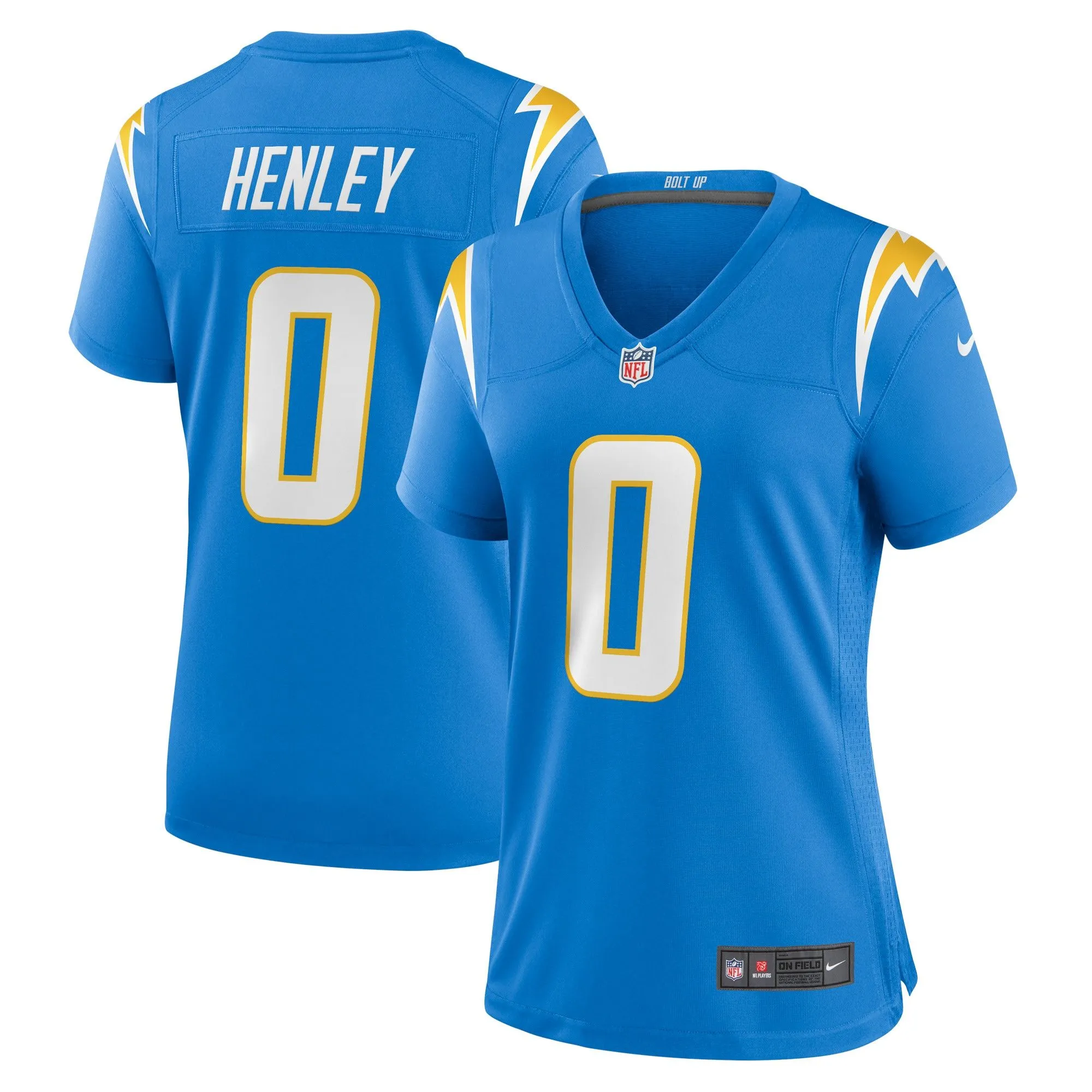 Daiyan Henley Los Angeles Chargers  Women's Team Game Jersey - Powder Blue