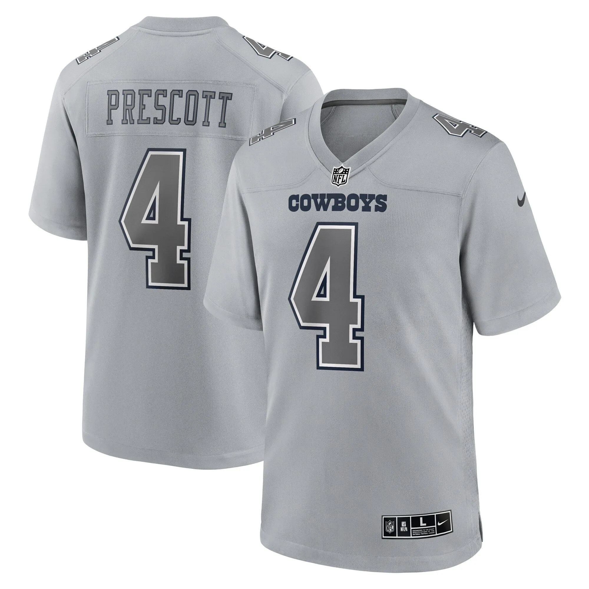 Dak Prescott Dallas Cowboys  Atmosphere Fashion Game Jersey - Gray