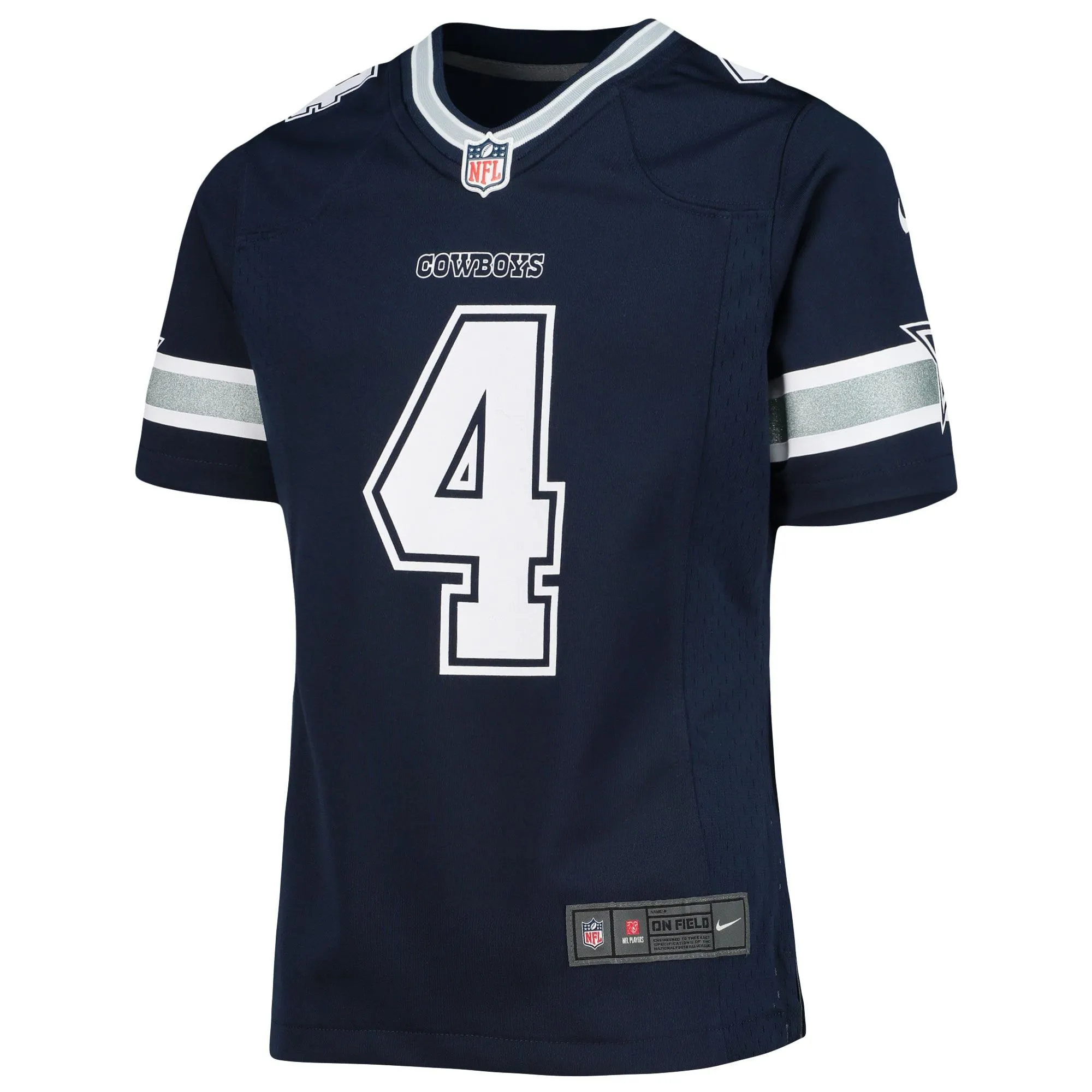 Dak Prescott Dallas Cowboys  Girls Youth Team Game Jersey - Navy