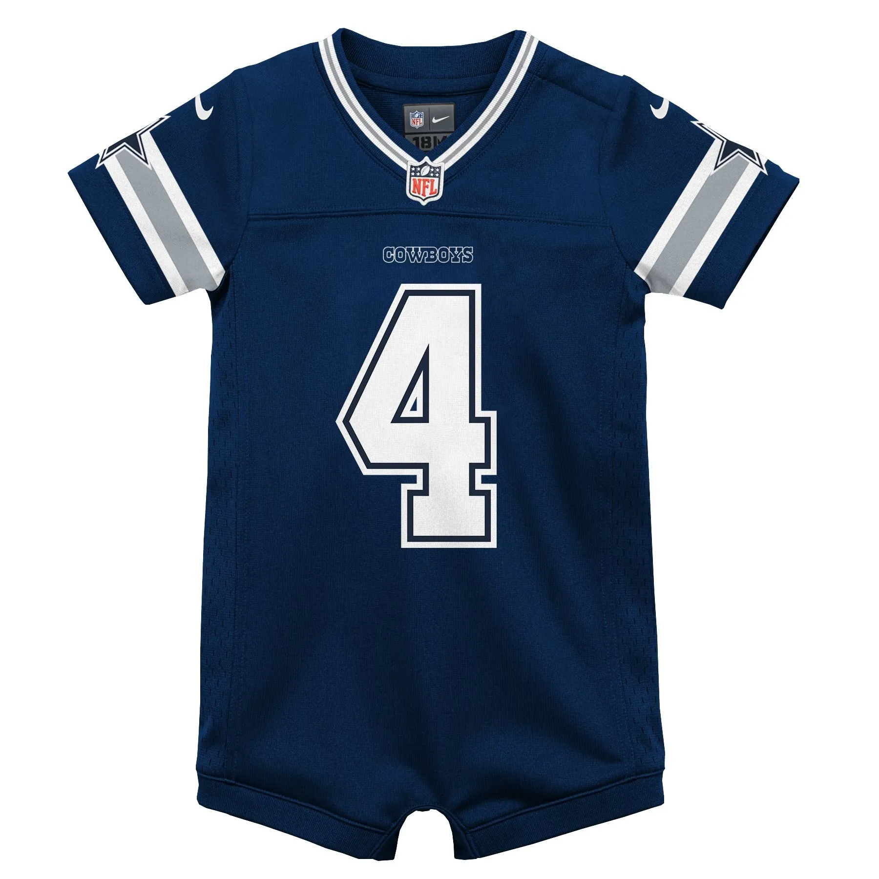 Dak Prescott Dallas Cowboys  Infant Game Jersey Romper - Navy