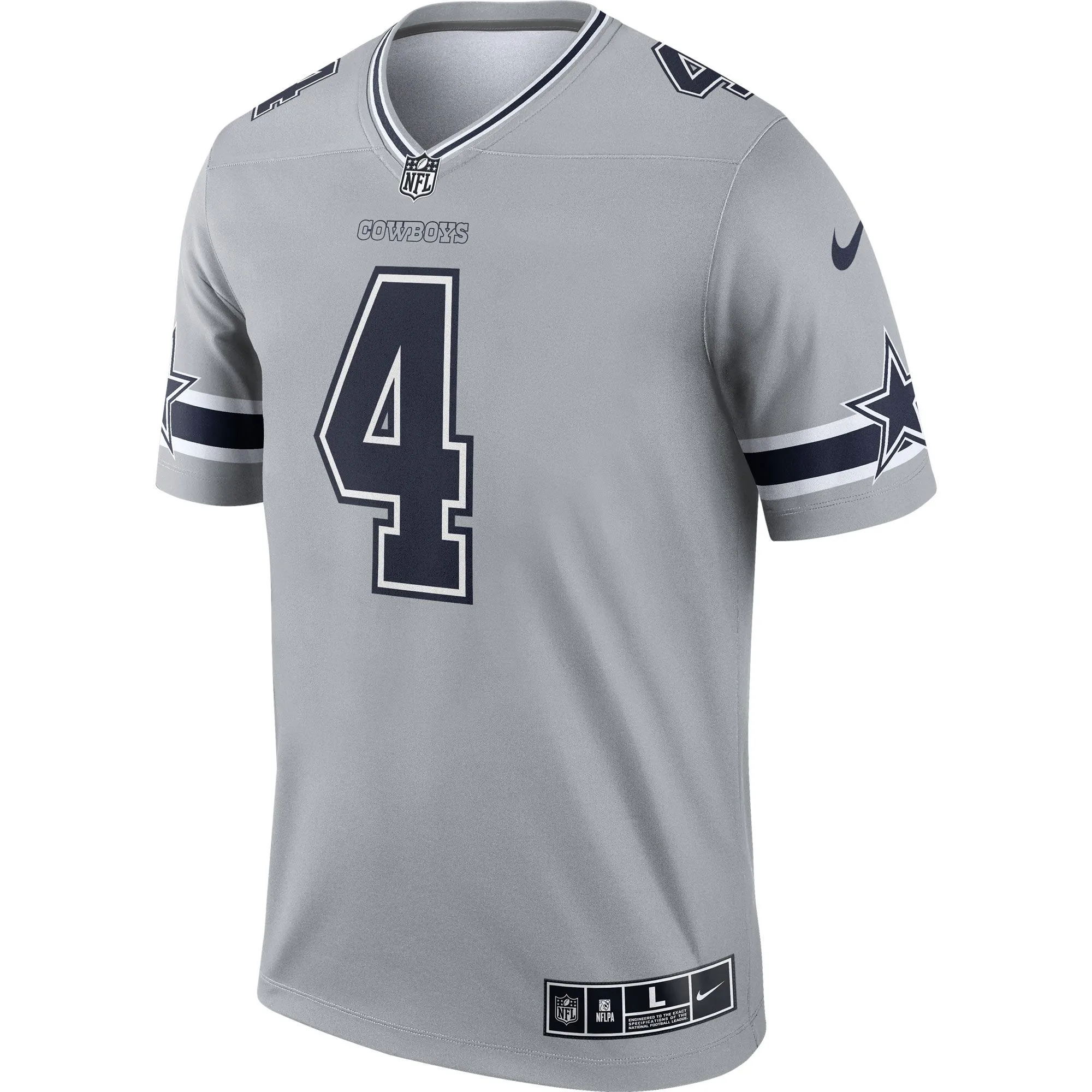 Dak Prescott Dallas Cowboys  Inverted Legend Jersey - Gray