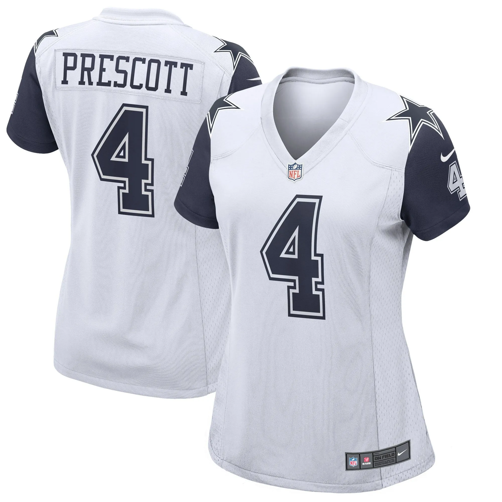 Dak Prescott Dallas Cowboys  Women's Alternate Game Jersey - White