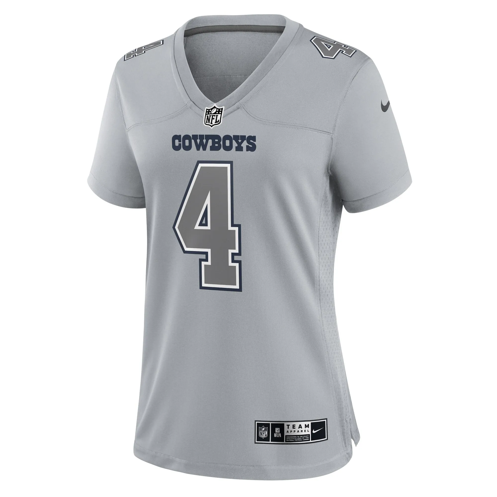 Dak Prescott Dallas Cowboys  Women's Atmosphere Fashion Game Jersey - Gray