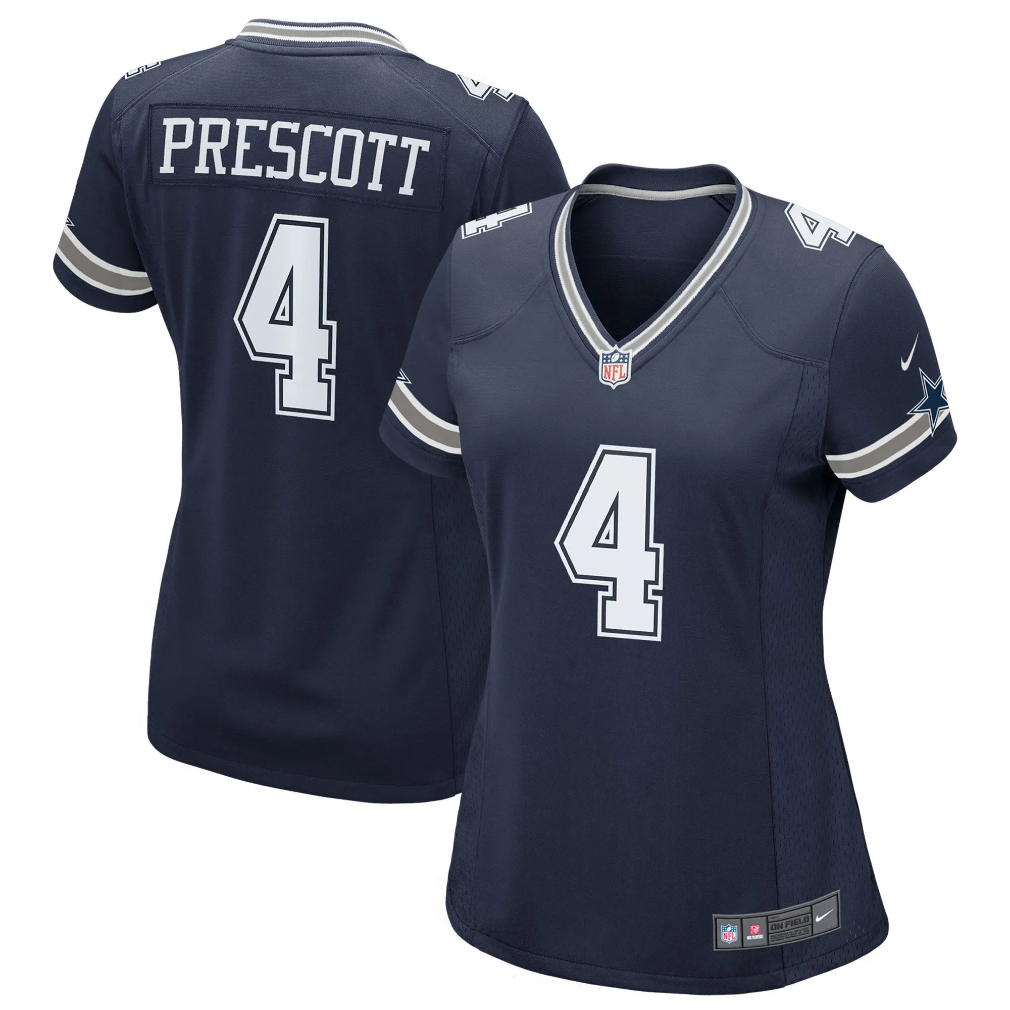 Dak Prescott Dallas Cowboys  Women's Game Team Jersey - Navy