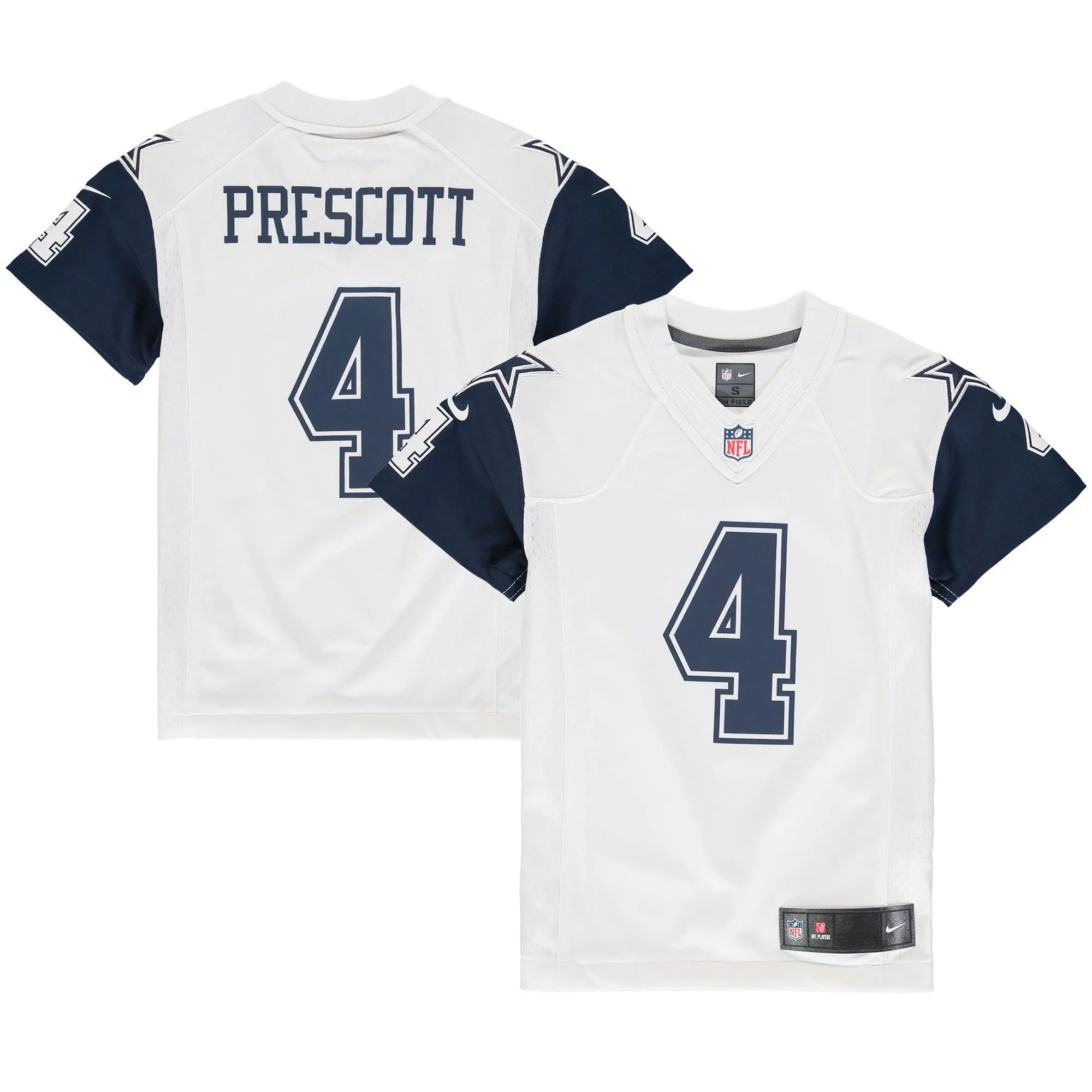 Dak Prescott Dallas Cowboys  Youth Color Rush Game Jersey - White