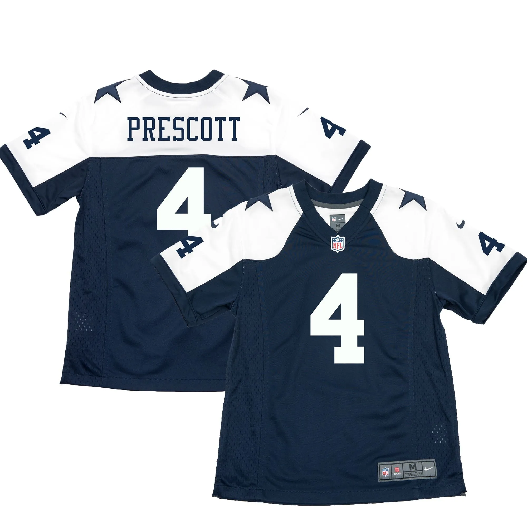 Dak Prescott Dallas Cowboys  Youth Throwback Game Jersey - Navy