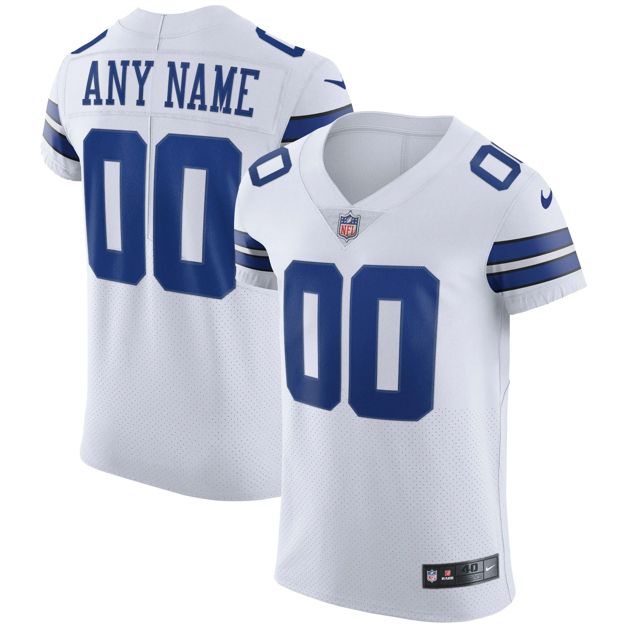 Dallas Cowboys  Vapor Elite Custom Jersey - White