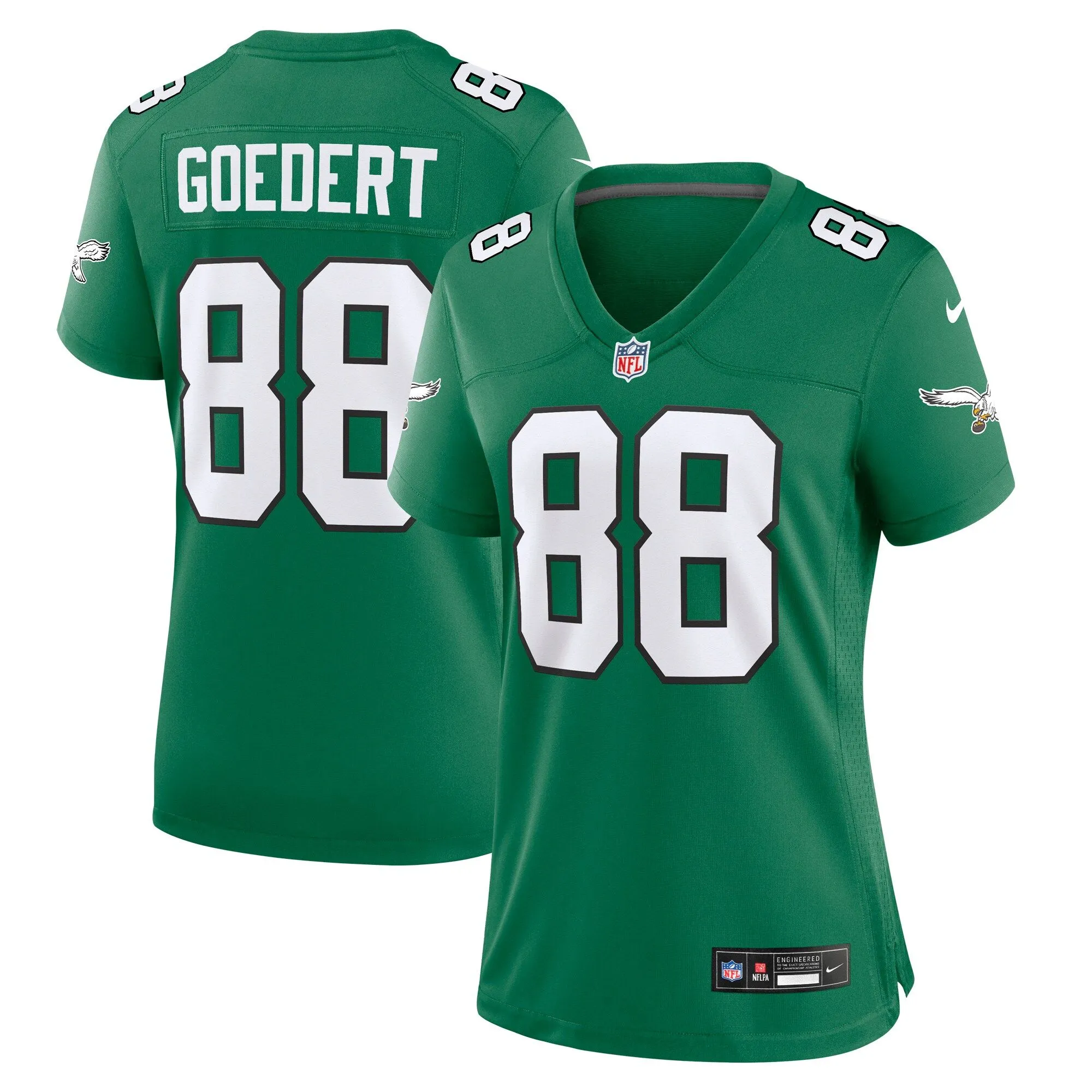 Dallas Goedert Philadelphia Eagles  Women's Alternate Game Jersey - Kelly Green