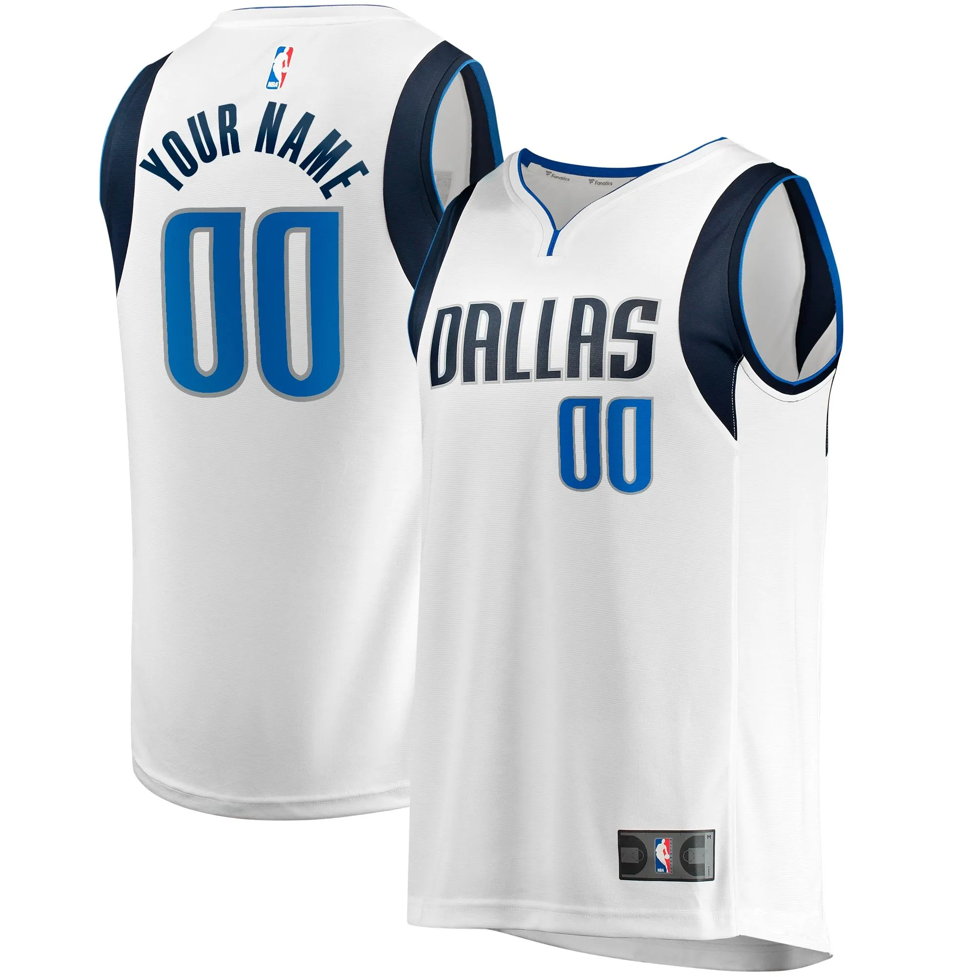 Dallas Mavericks Fanatics Branded Fast Break Custom Replica Jersey - Association Edition - White