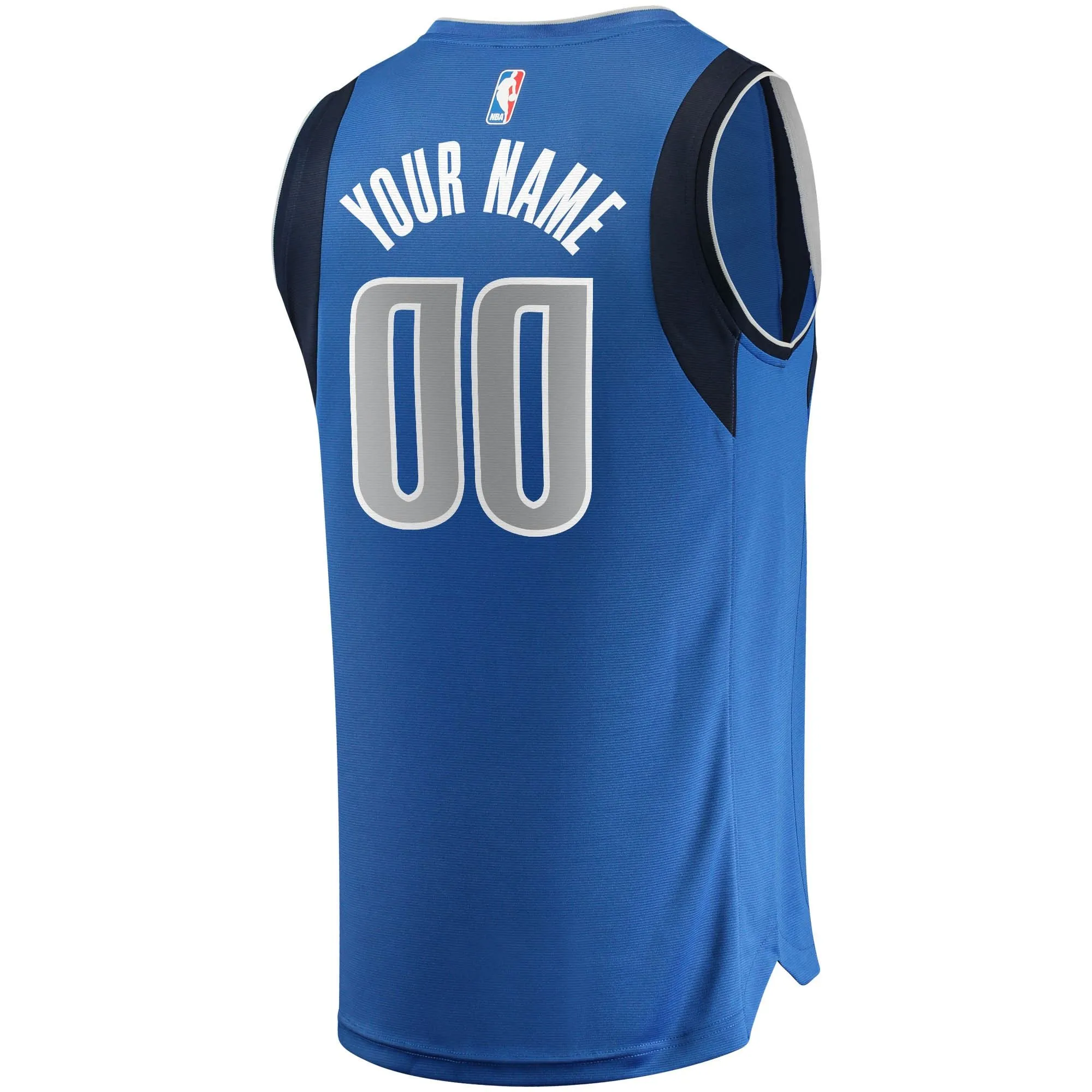 Dallas Mavericks Fanatics Branded Fast Break Custom Replica Jersey Blue - Icon Edition