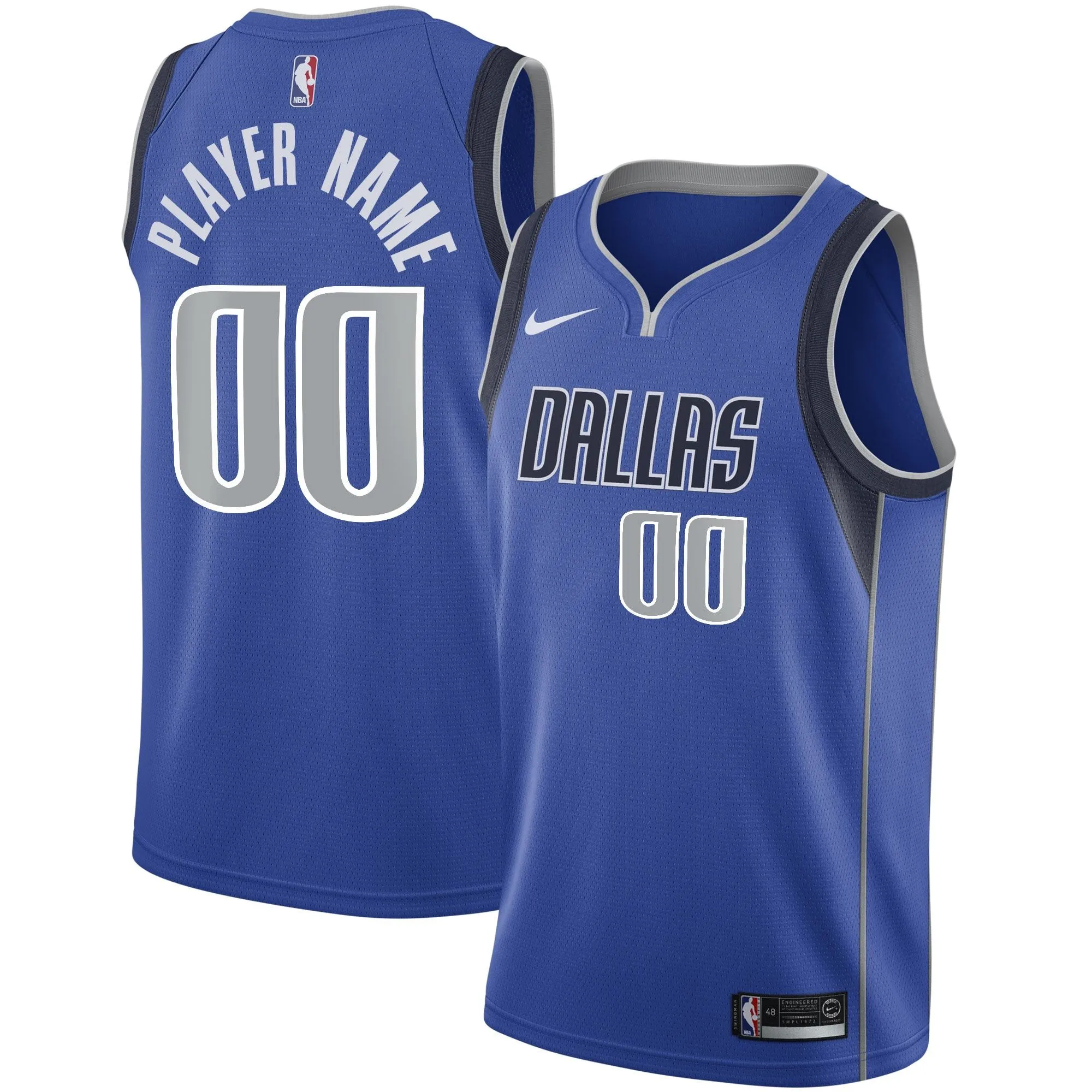 Dallas Mavericks  2020/21 Swingman Custom Jersey - Icon Edition - Blue