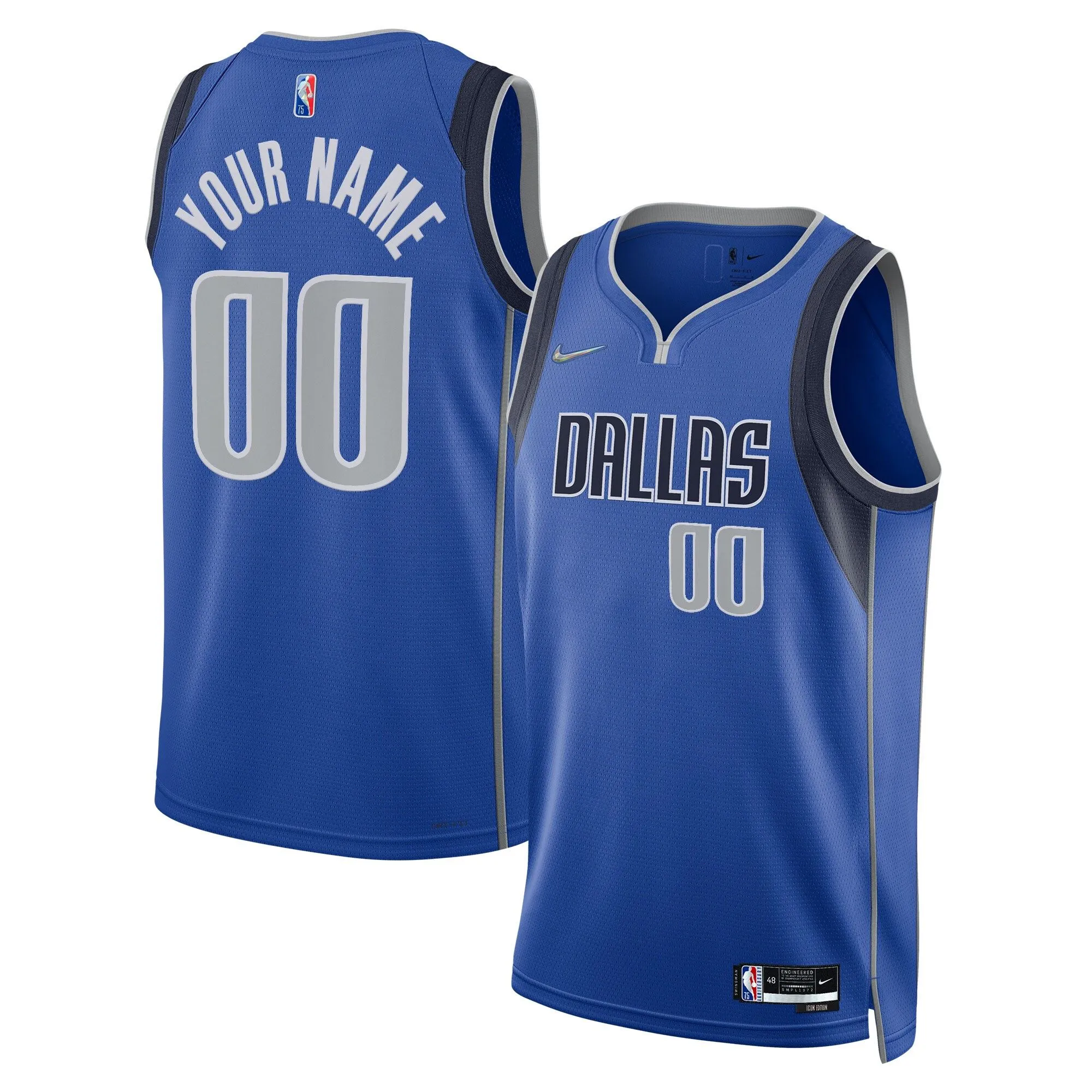 Dallas Mavericks  2021/22 Diamond Swingman Custom Jersey - Icon Edition - Blue