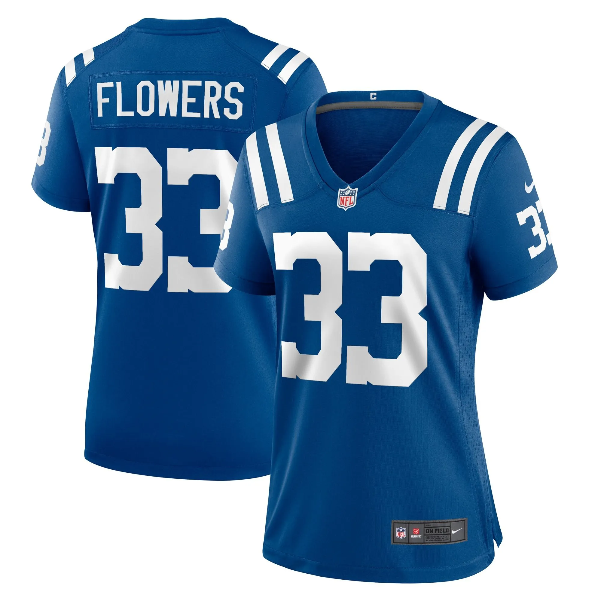 Dallis Flowers Indianapolis Colts  Women's Game Player Jersey - Royal