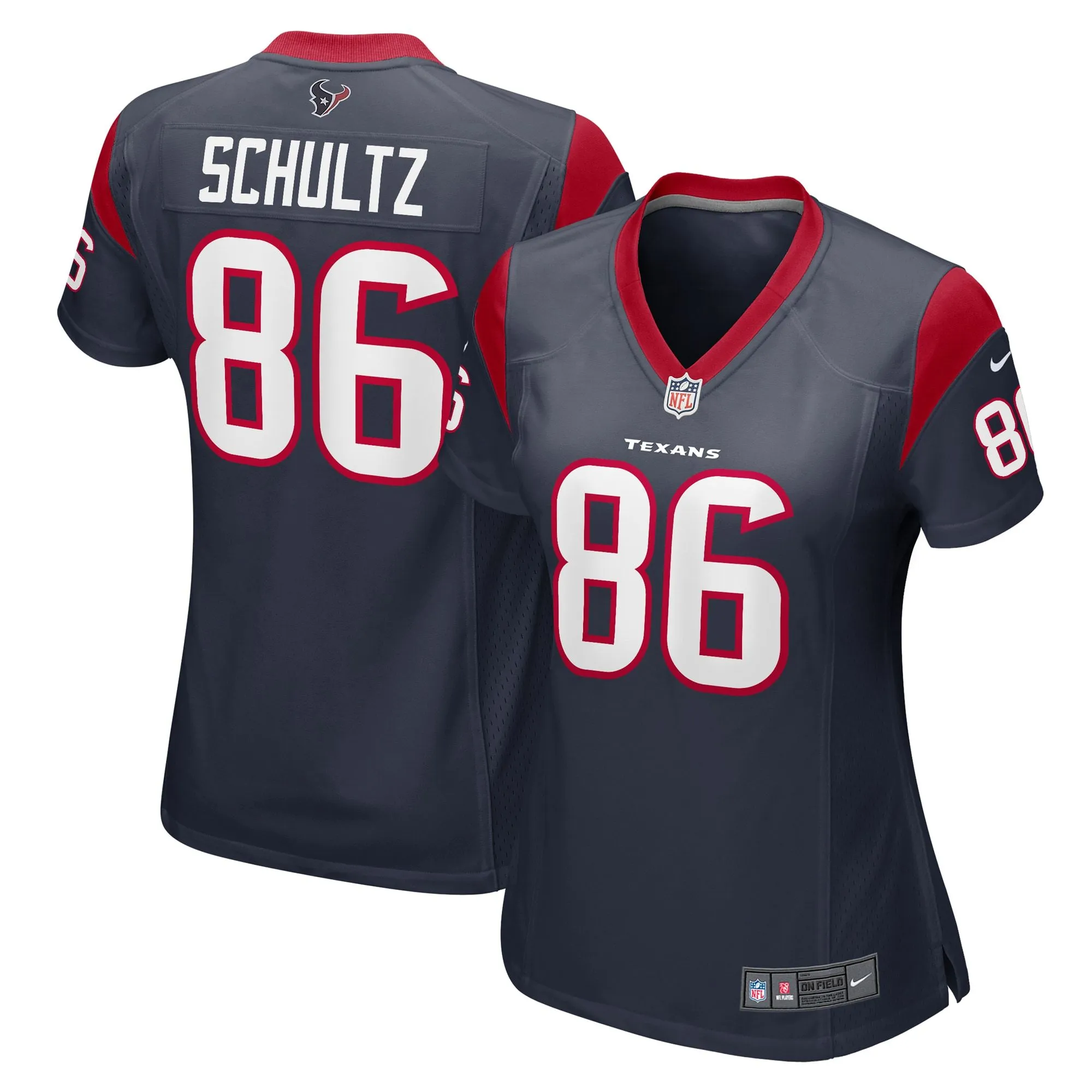 Dalton Schultz Houston Texans  Women's Team Game Jersey -  Navy