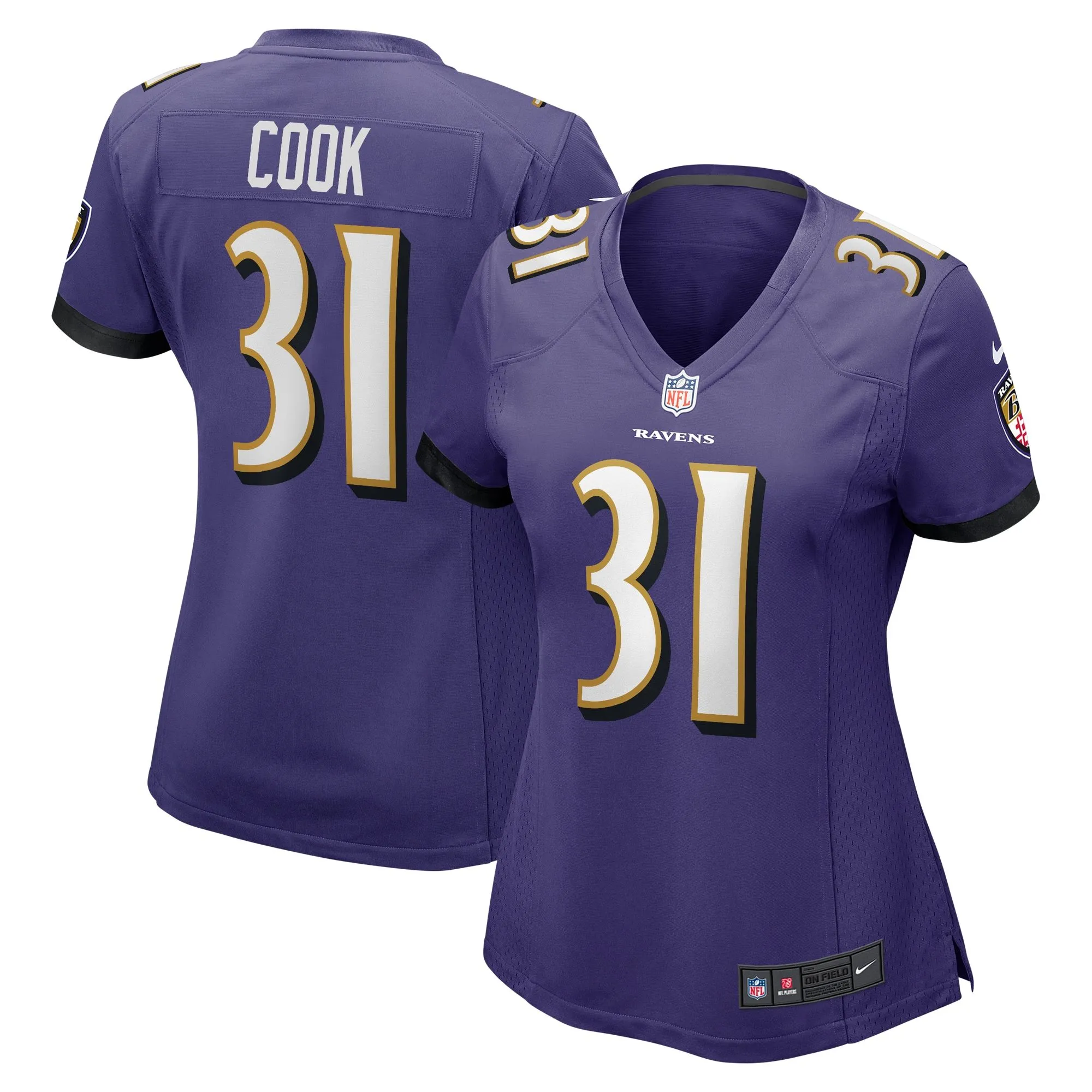 Dalvin Cook Baltimore Ravens  Women's  Game Jersey -  Purple