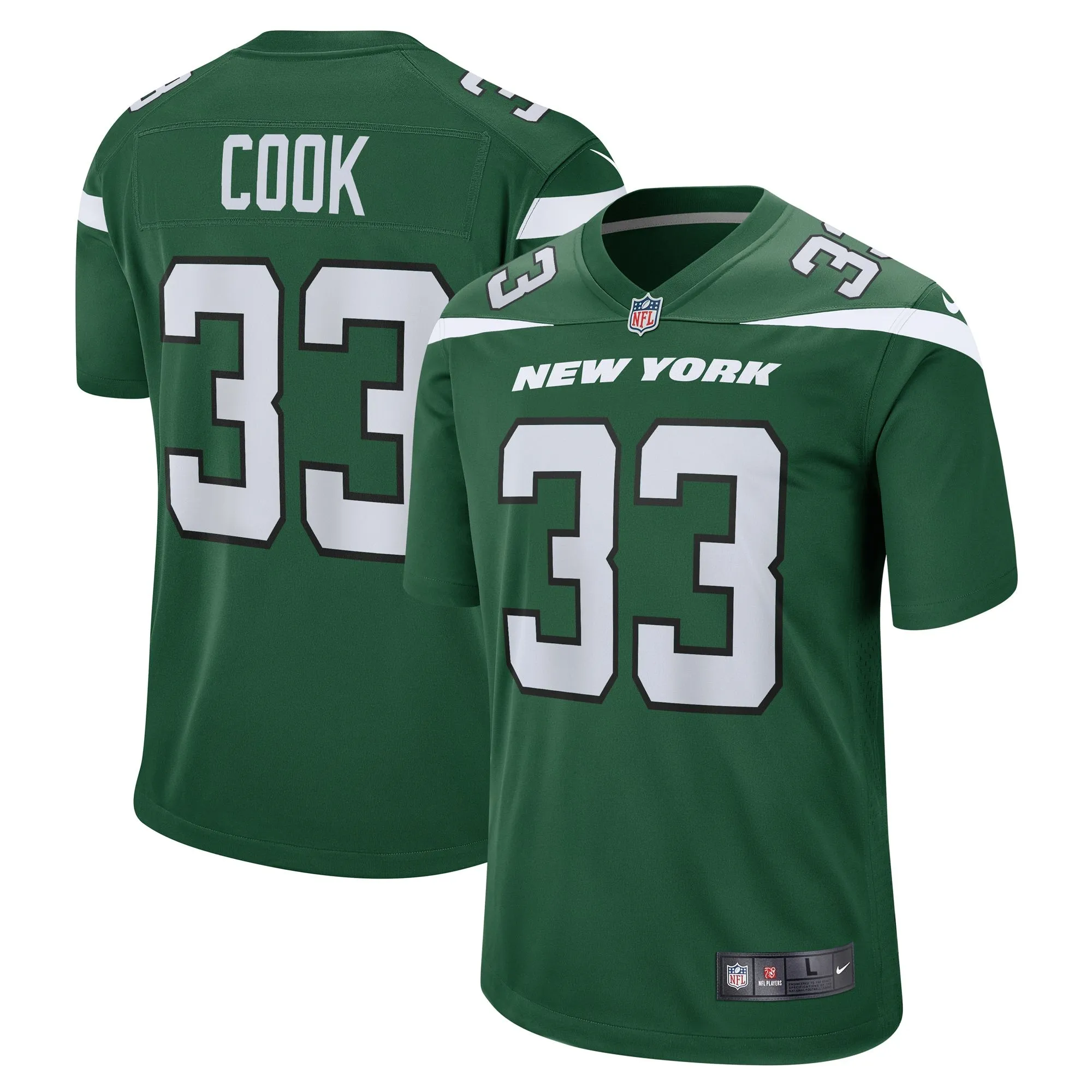 Dalvin Cook New York Jets  Game Player Jersey - Gotham Green