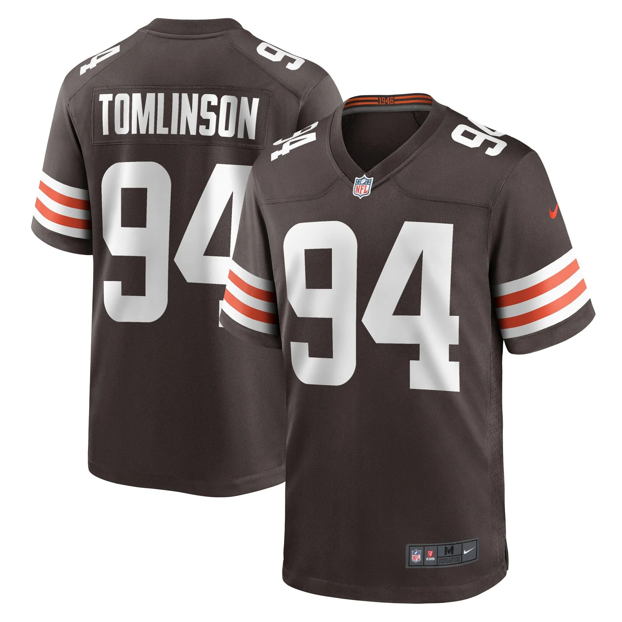 Dalvin Tomlinson Cleveland Browns  Game Player Jersey - Brown