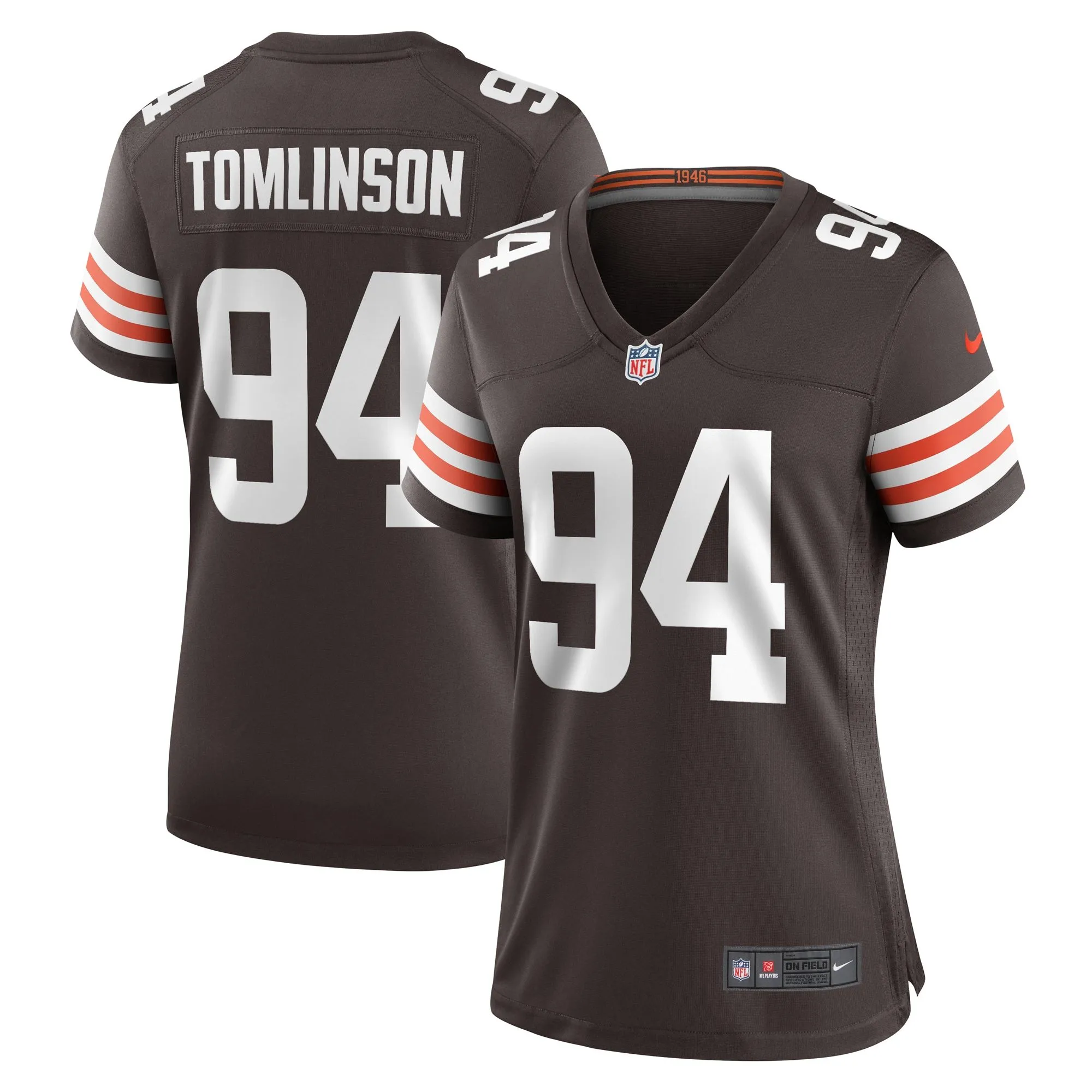 Dalvin Tomlinson Cleveland Browns  Women's Game Player Jersey - Brown