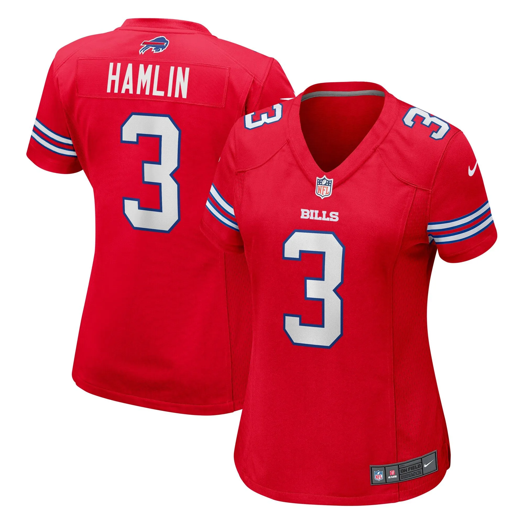 Damar Hamlin Buffalo Bills  Women's Player Jersey - Red