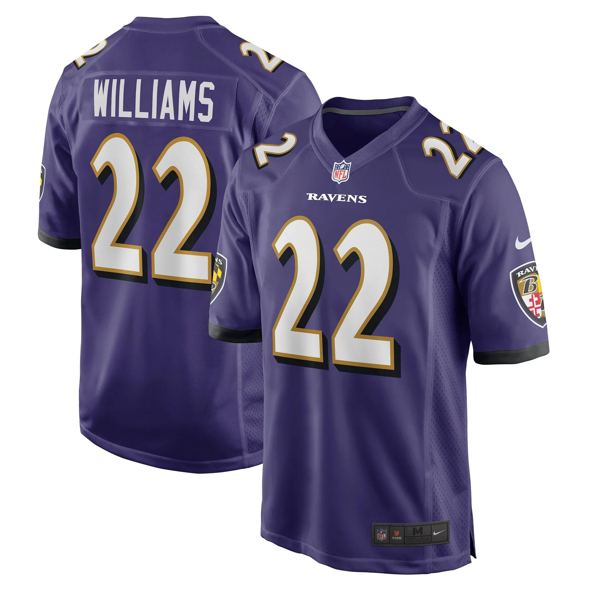 Damarion Williams Baltimore Ravens  Player Game Jersey - Purple