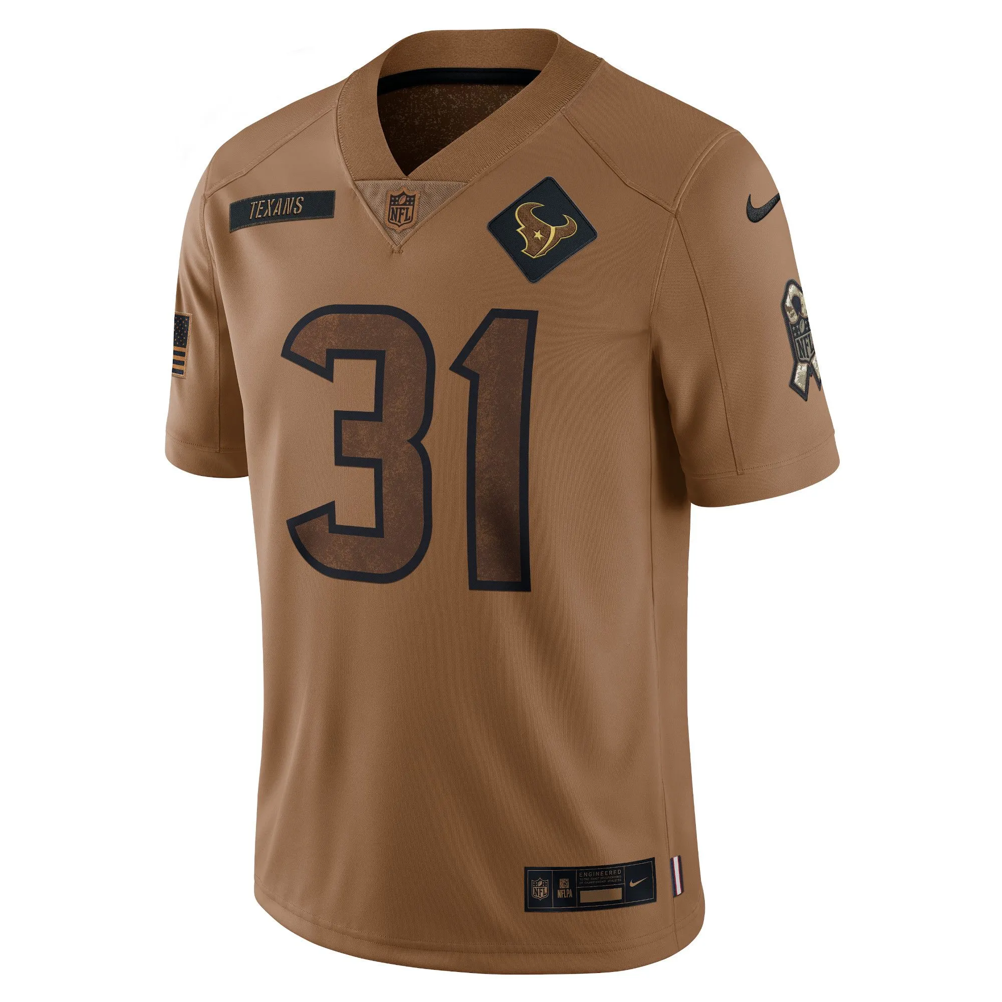 Dameon Pierce Houston Texans  2023 Salute To Service Limited Jersey - Brown