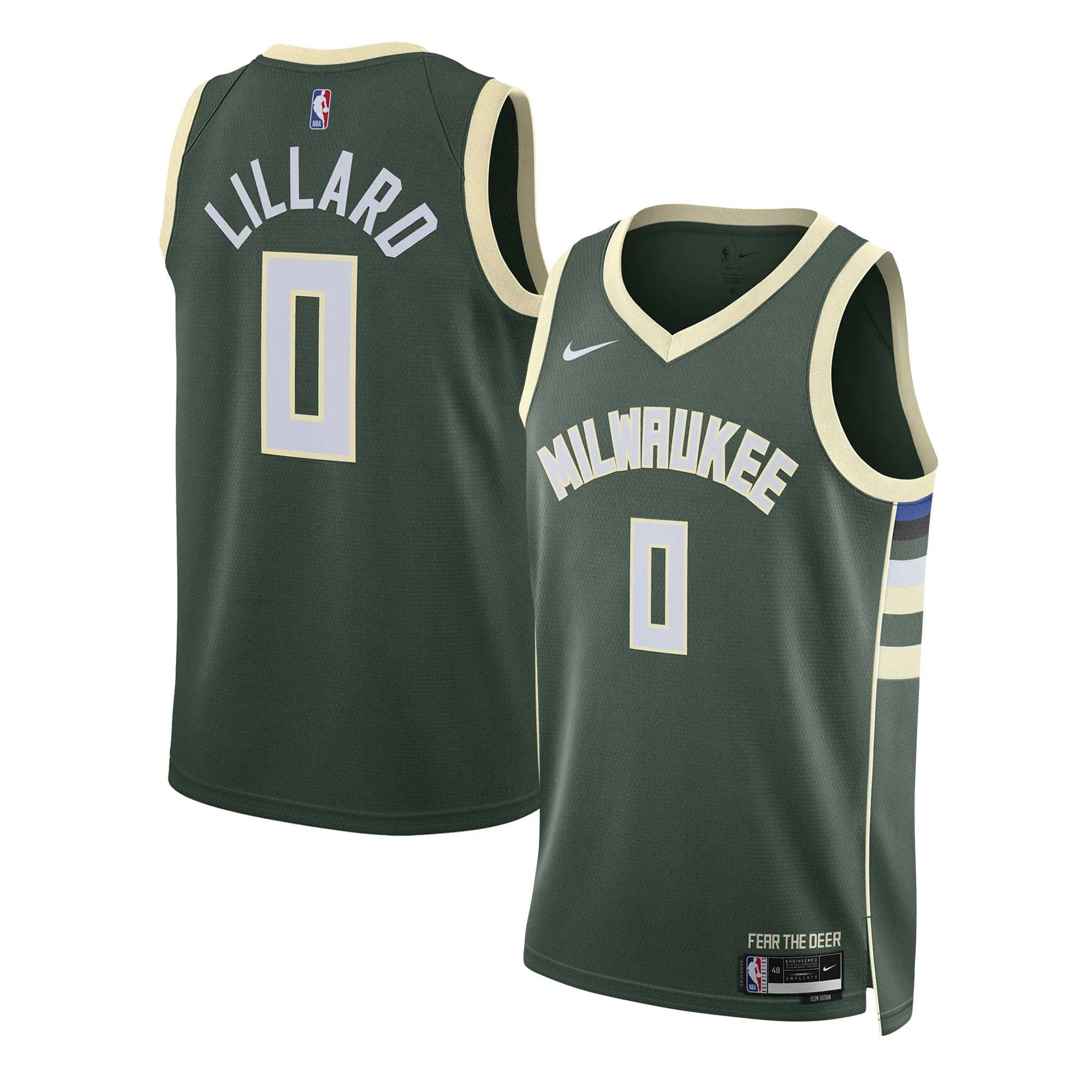 Damian Lillard Milwaukee Bucks  Unisex Swingman Jersey - Icon Edition - Hunter Green