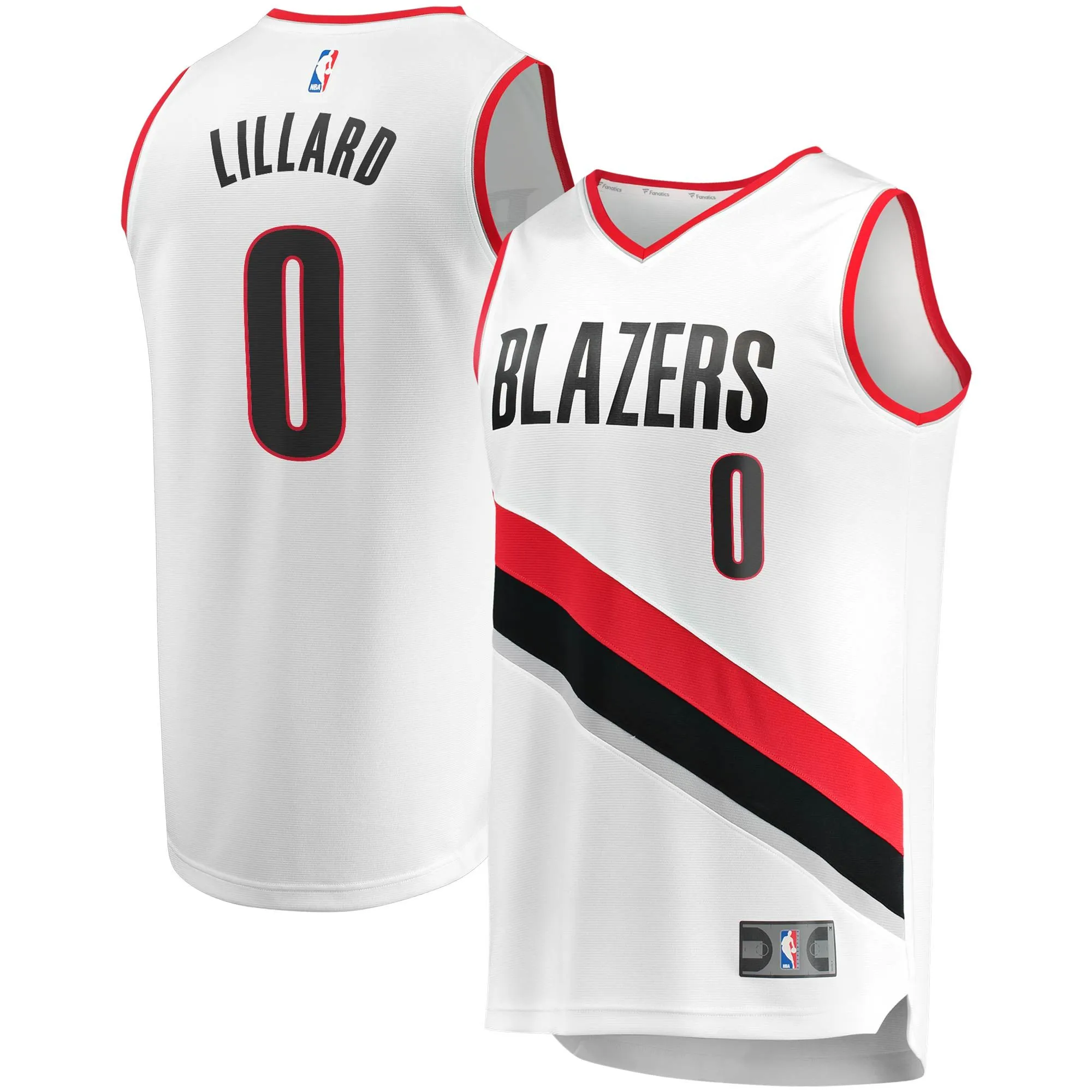 Damian Lillard Portland Trail Blazers Fanatics Branded Fast Break Replica Jersey - Association Edition - White